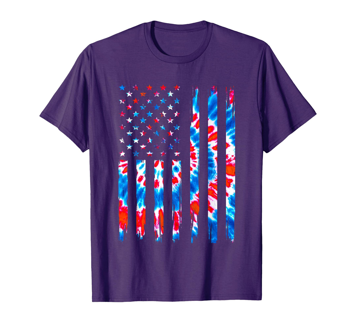 Tie Dye USA Flag Men Women Kids American Flag 4th Of July T-Shirt