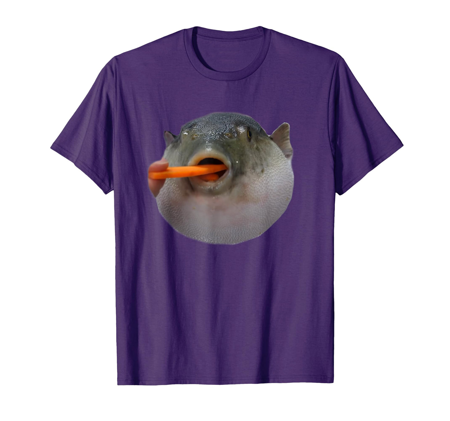 Pufferfish Eating a Carrot Meme Funny Blowfish Dank Memes T-Shirt