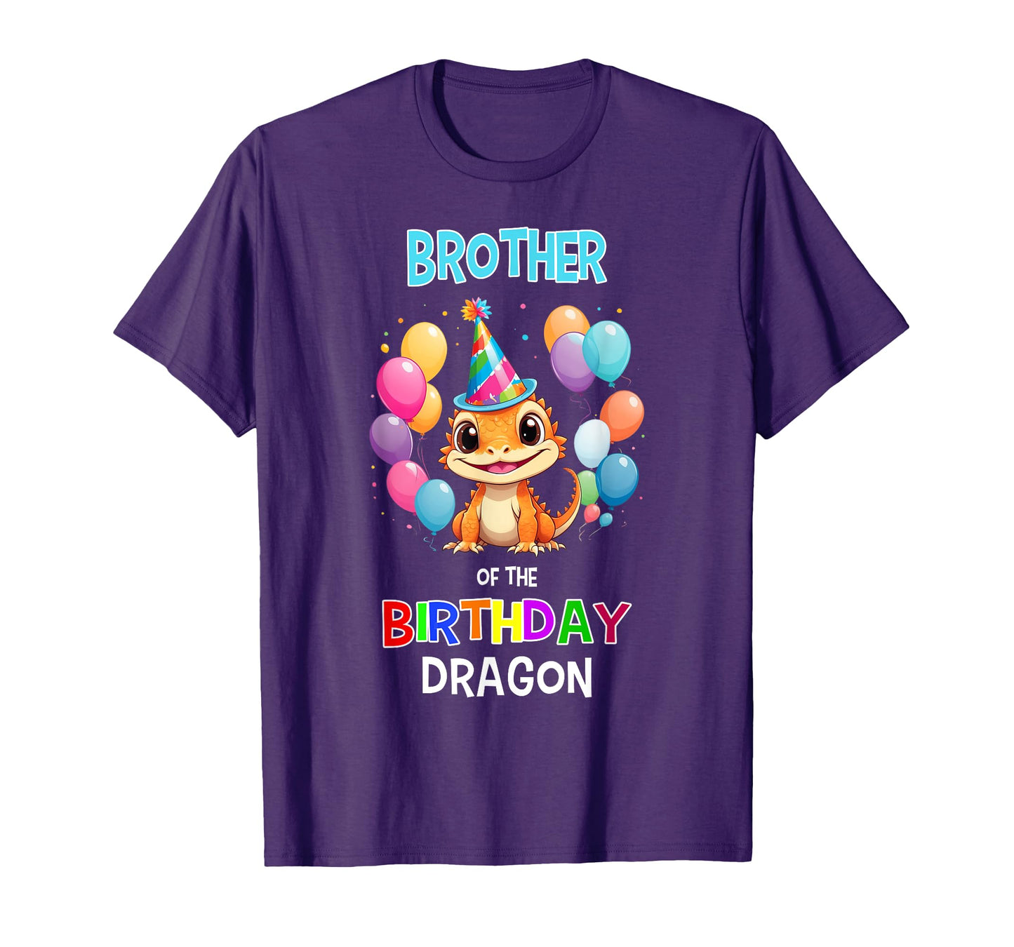 Bearded Dragon Birthday Party Brother of Birthday Dragon T-Shirt