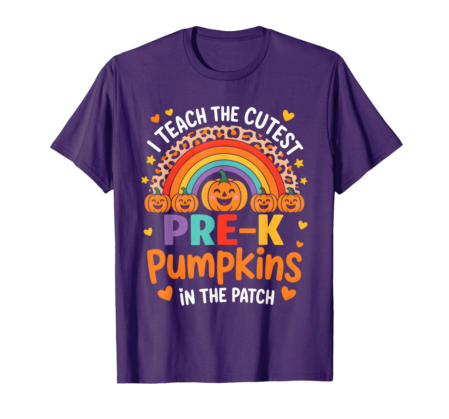 I Teach the Cutest Pre-K Pumpkin Teacher Student Halloween T-Shirt