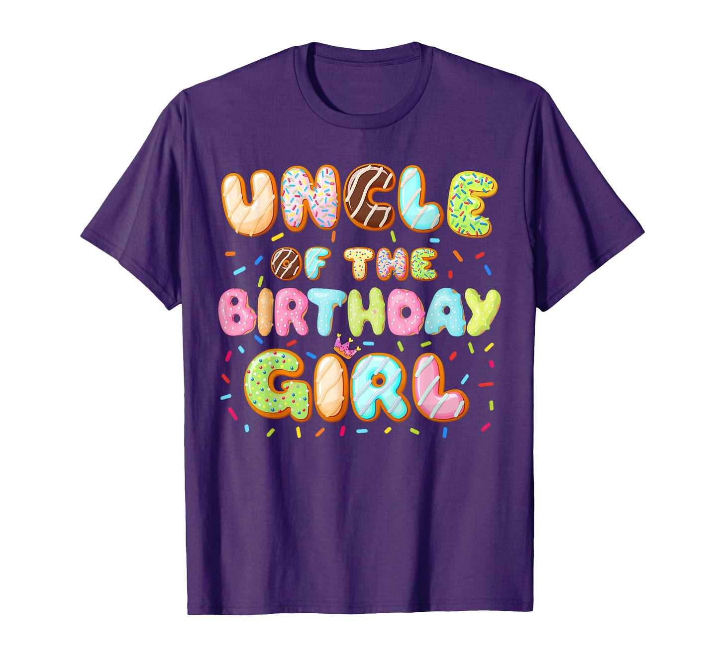 Uncle Of The Birthday Girl Sweet Donut Birthday Family T-Shirt