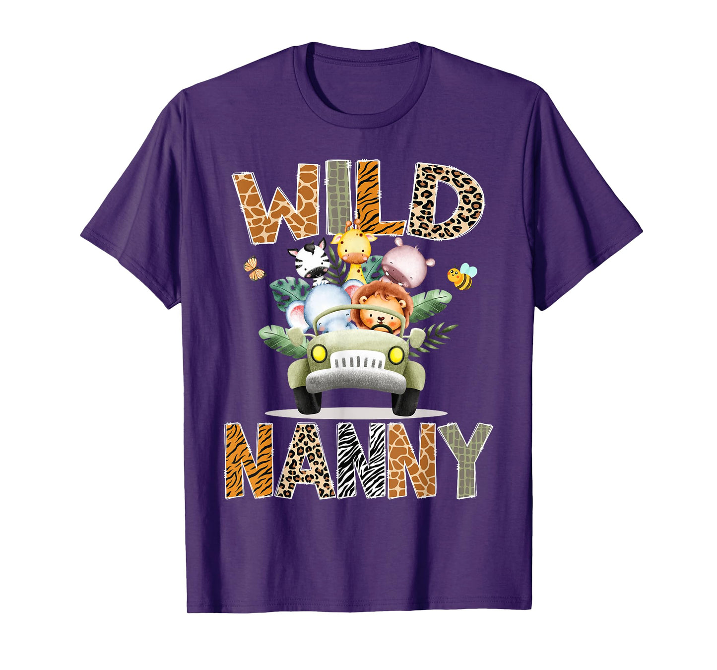 Wild Nanny 1St Birthday Safari Jungle Animal Truck T-Shirt