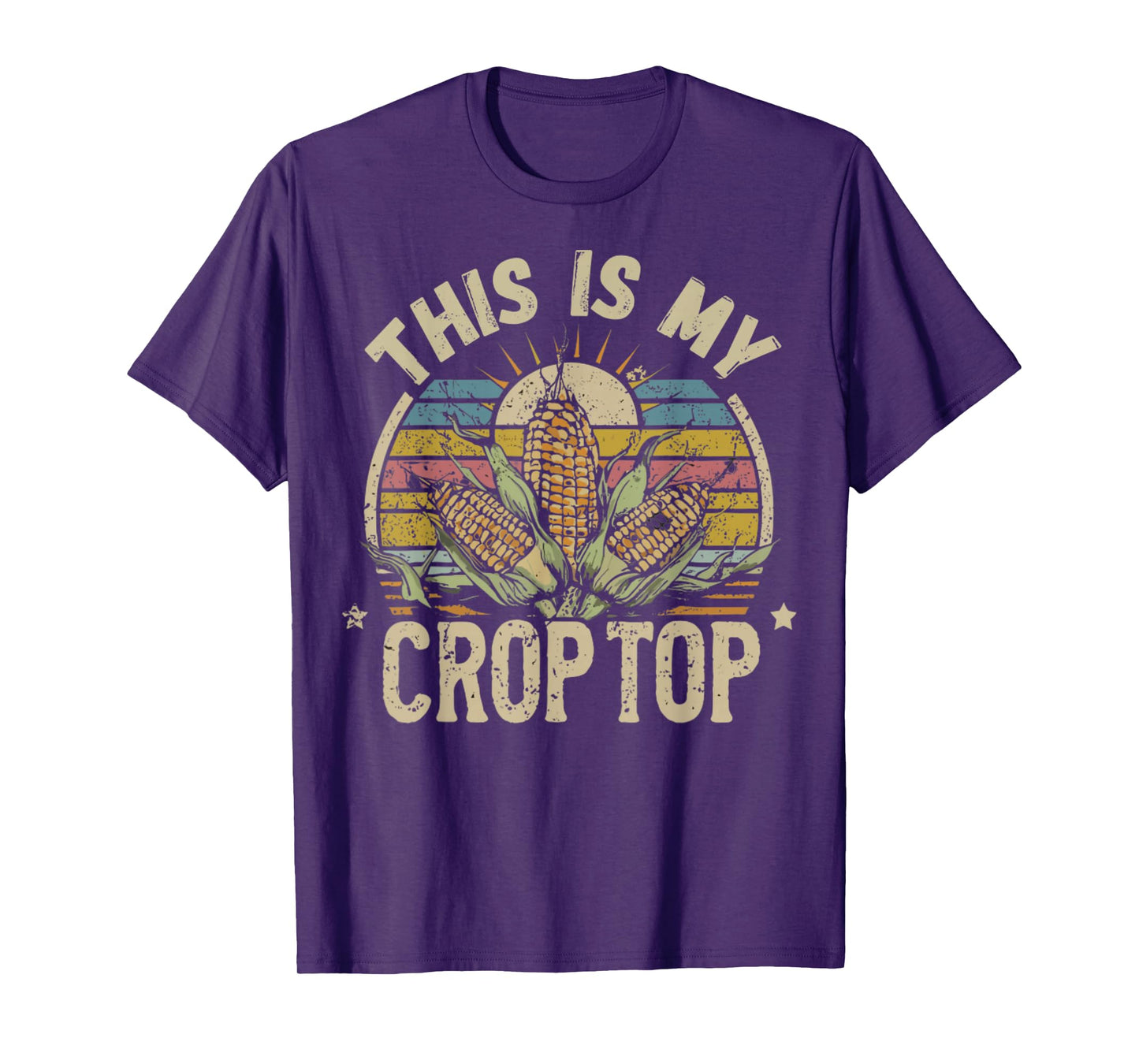 Vintage This Is My Crop Top Funny Farmer T-Shirt