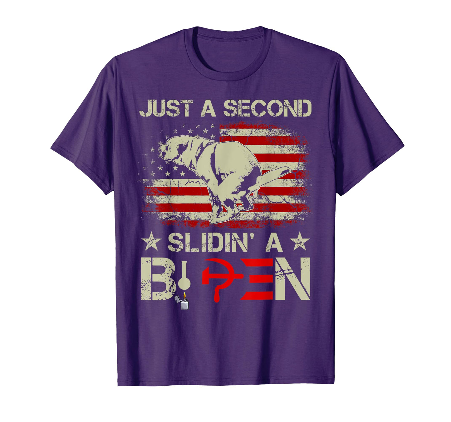 Just A Second Slidin' A Biden Funny Saying Biden President T-Shirt