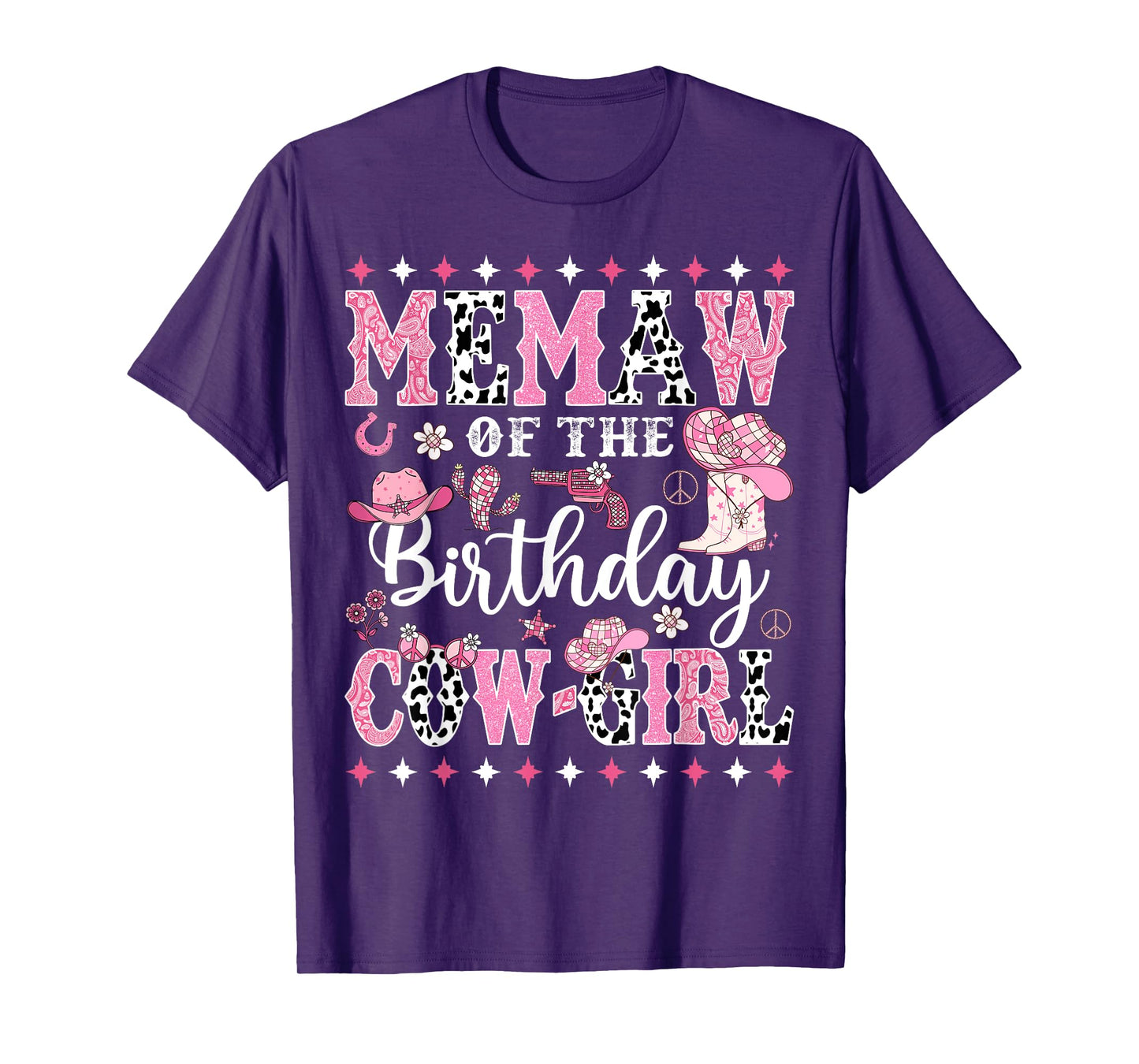 Memaw Of The Birthday CowGirl Rodeo CowGirl Birthday T-Shirt