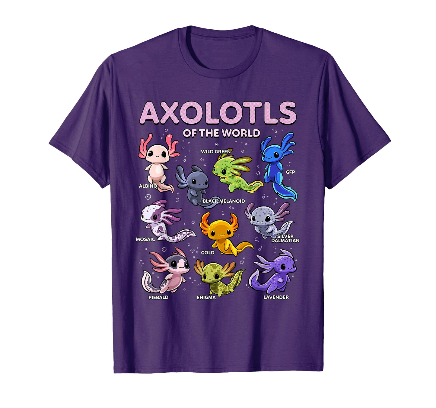 Axolotl Kawaii Axolotls of the World Axolotl Animals T-Shirt