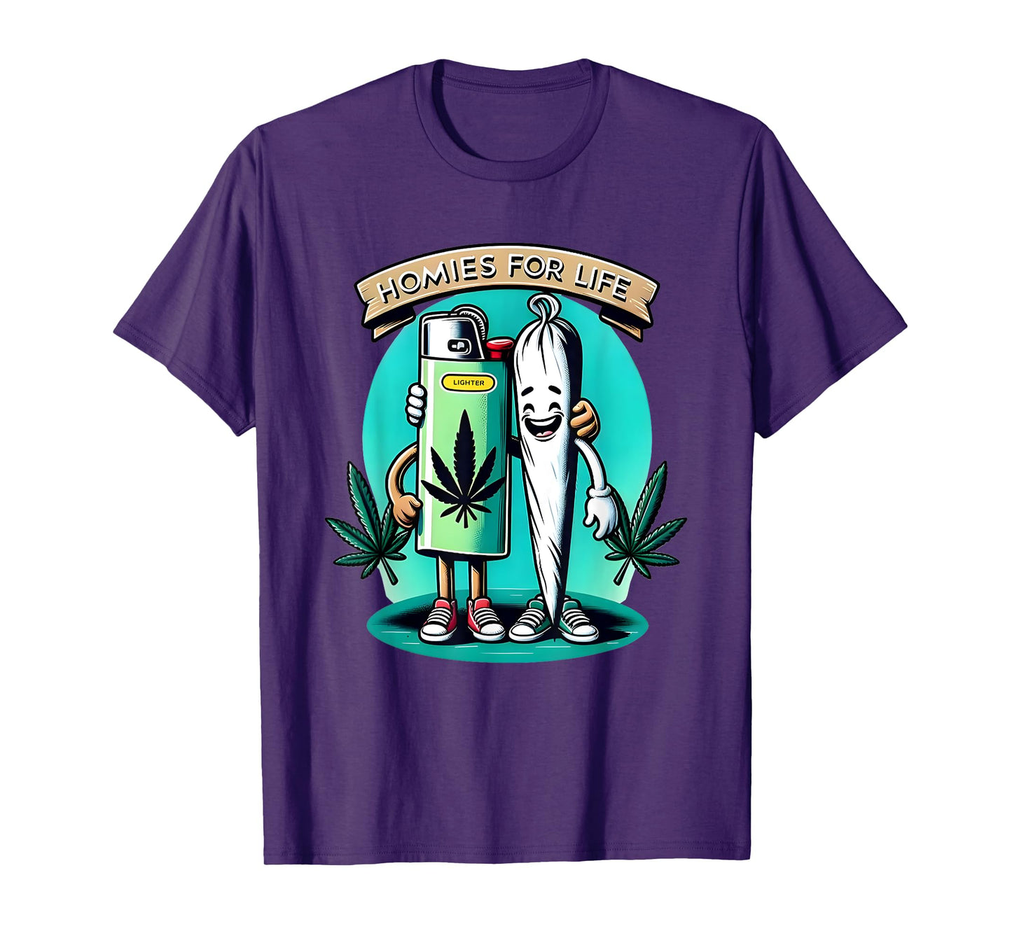 Homies For Life Lighter And Joint T-Shirt