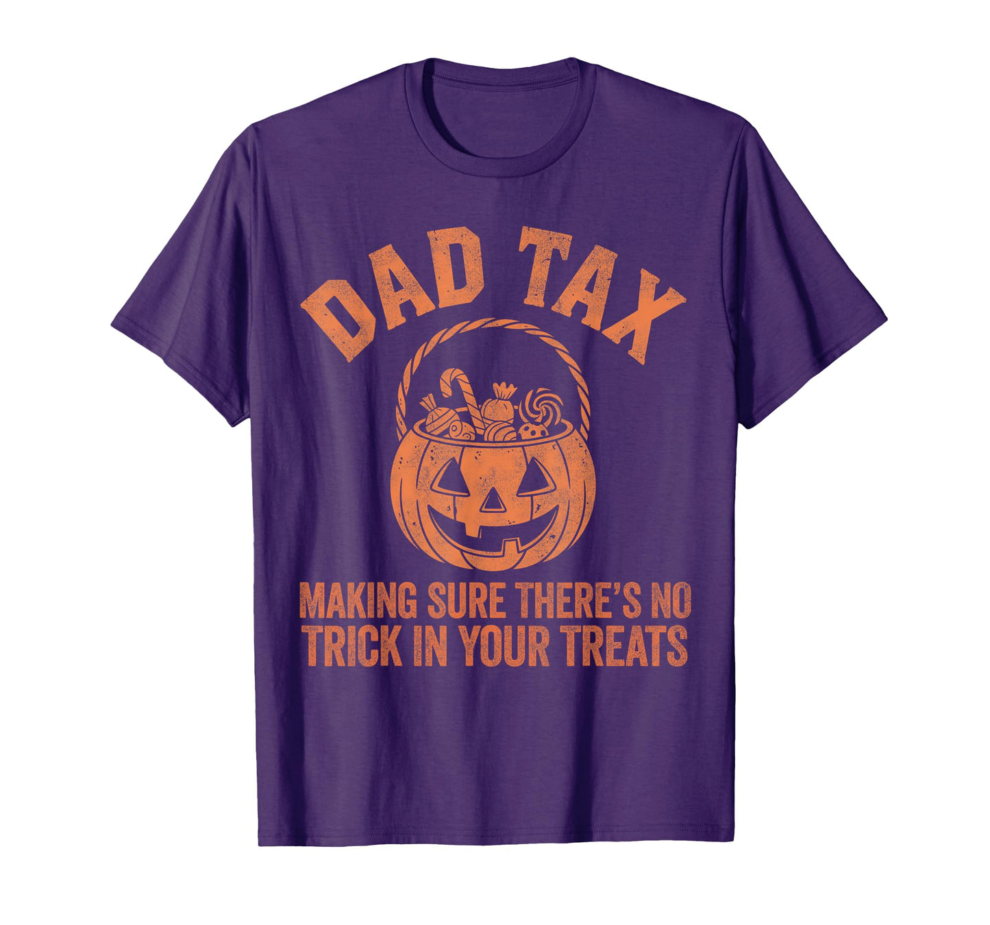 Dad Tax Halloween Pumpkin Candy Funny Family Men Dad Joke T-Shirt