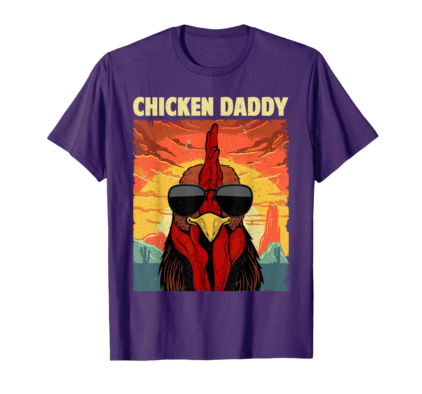 Funny Chicken Daddy Design For Dad Men Farmer Chicken Lover T-Shirt