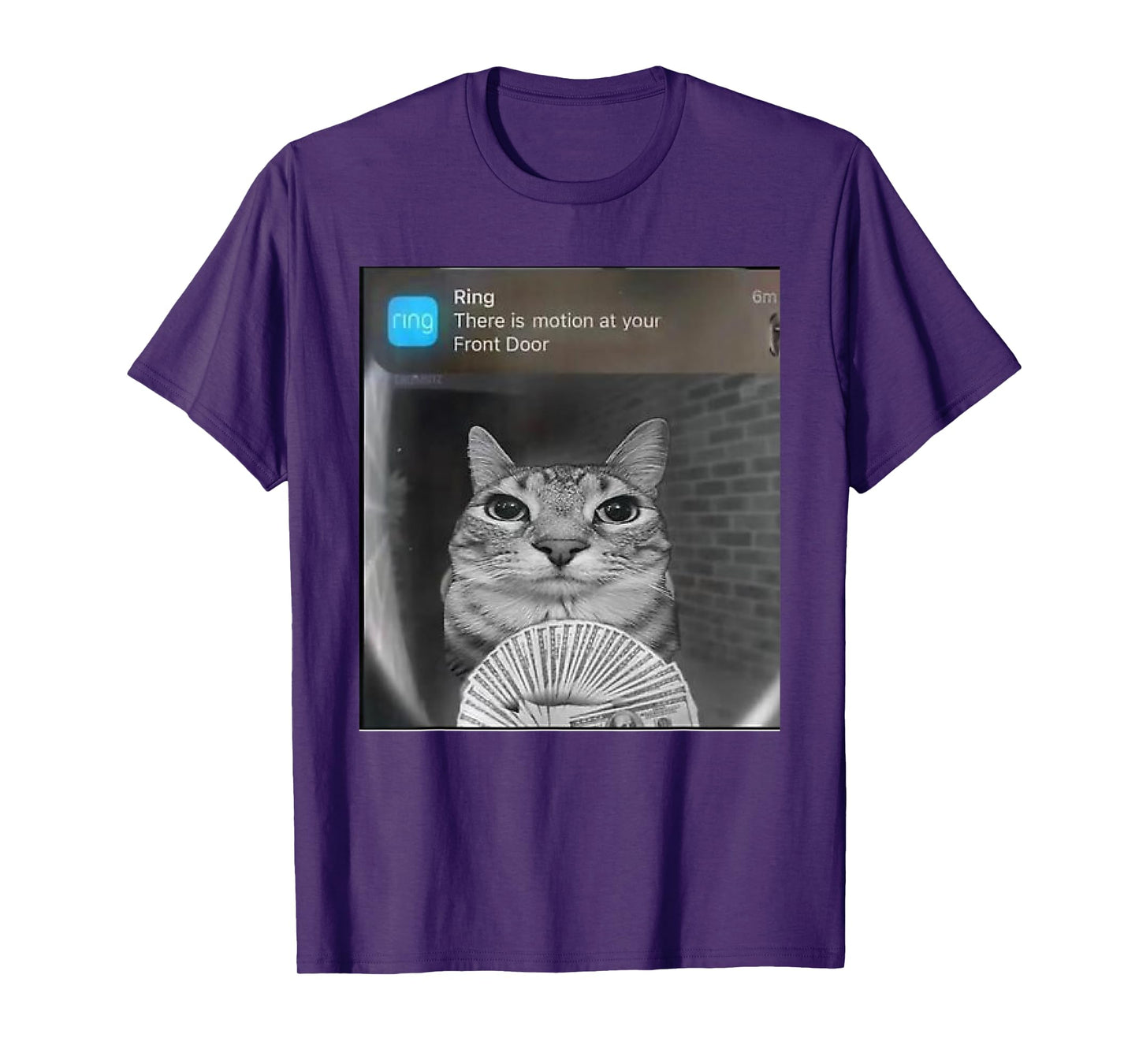 Ring Cat with Motion Meme T-Shirt for Men Women Kids