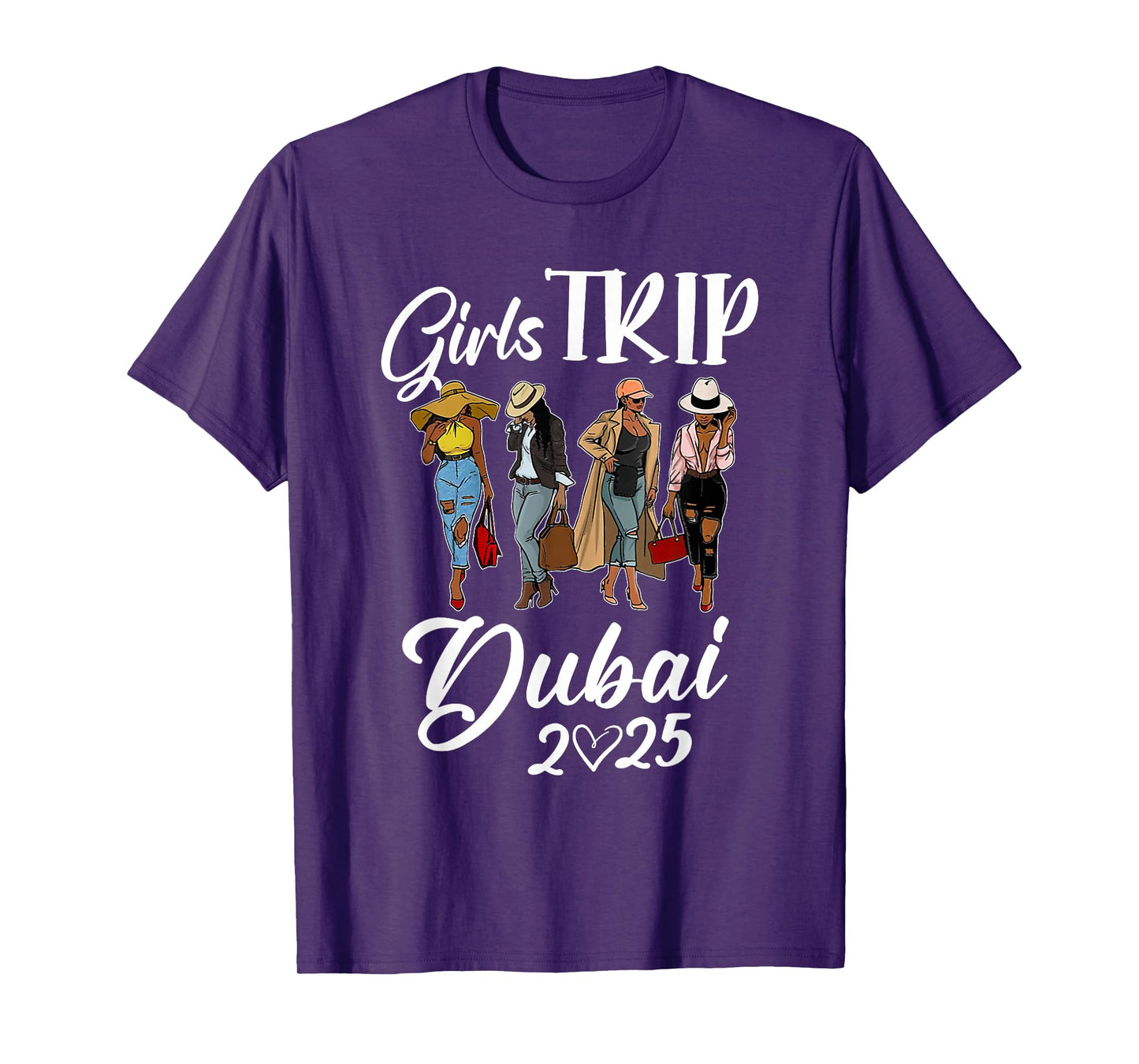 Dubai Girls Trip 2025 Birthday Squad Women Vacation Party T-Shirt