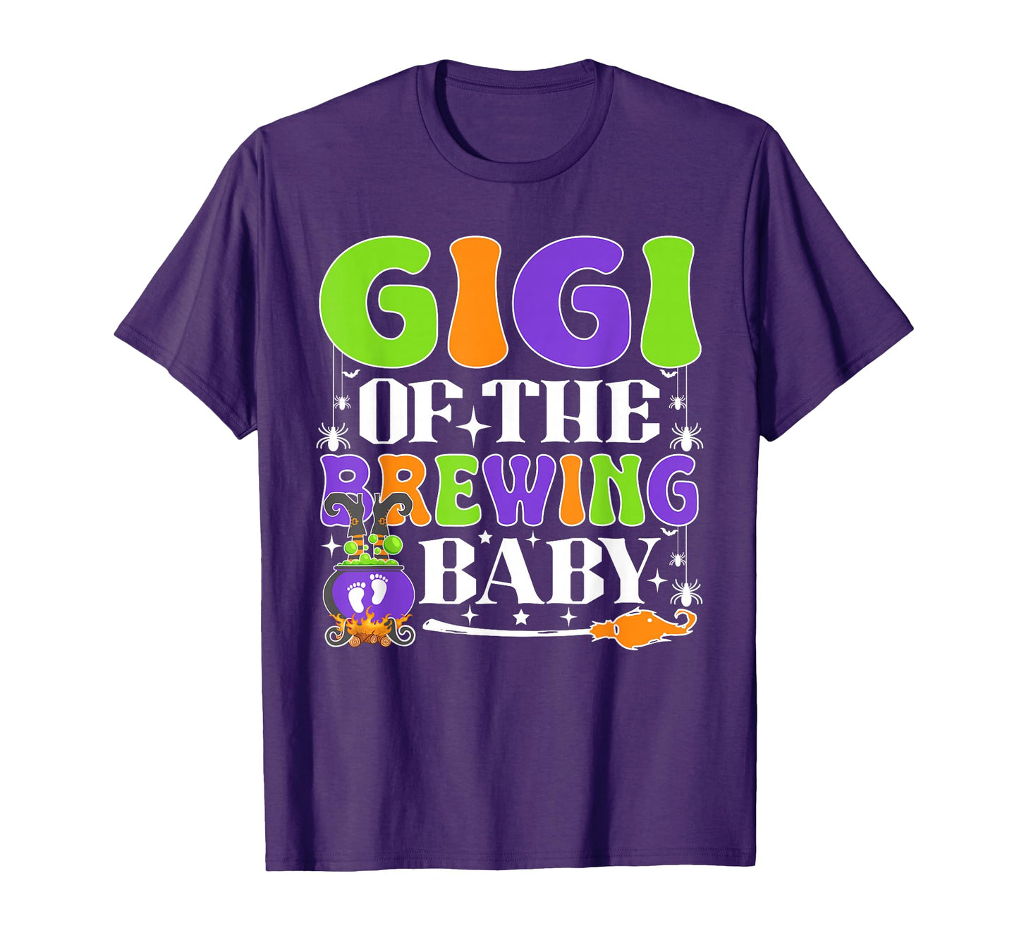 Gigi of The Brewing Baby Halloween Witch Baby Shower T-Shirt