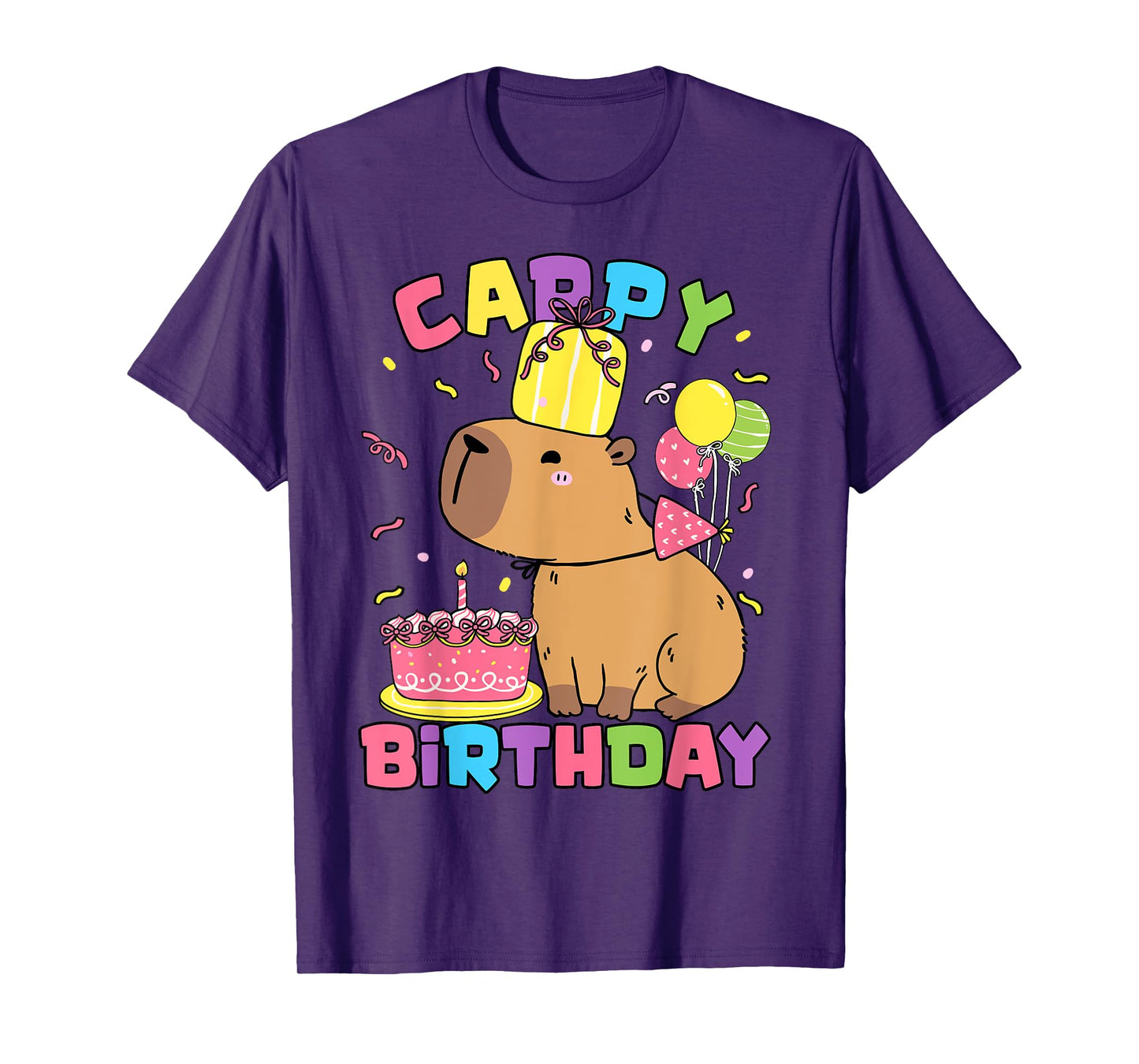 Funny Cappy Birthday Party for Kids Adults Girl Boy T-Shirt