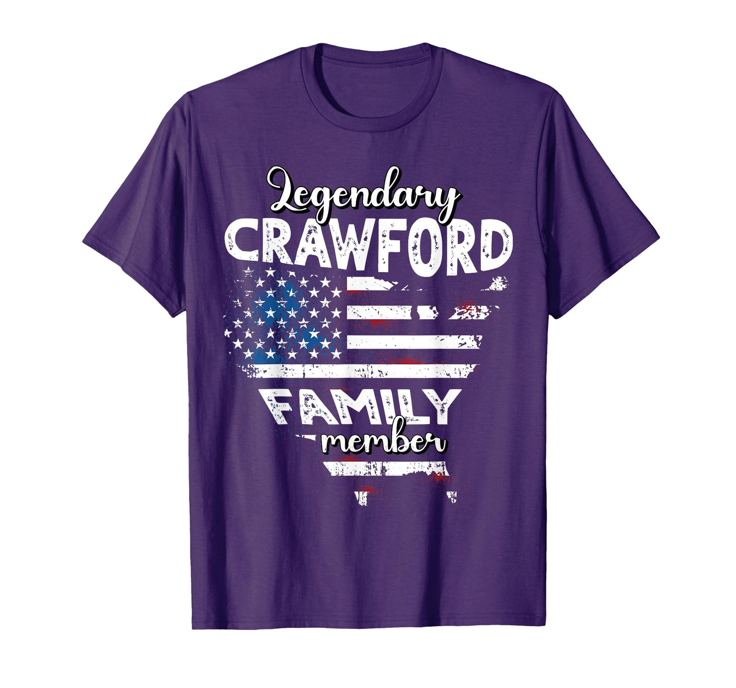 Surname Crawford US Flag Crawford Last Name Crawford T-Shirt