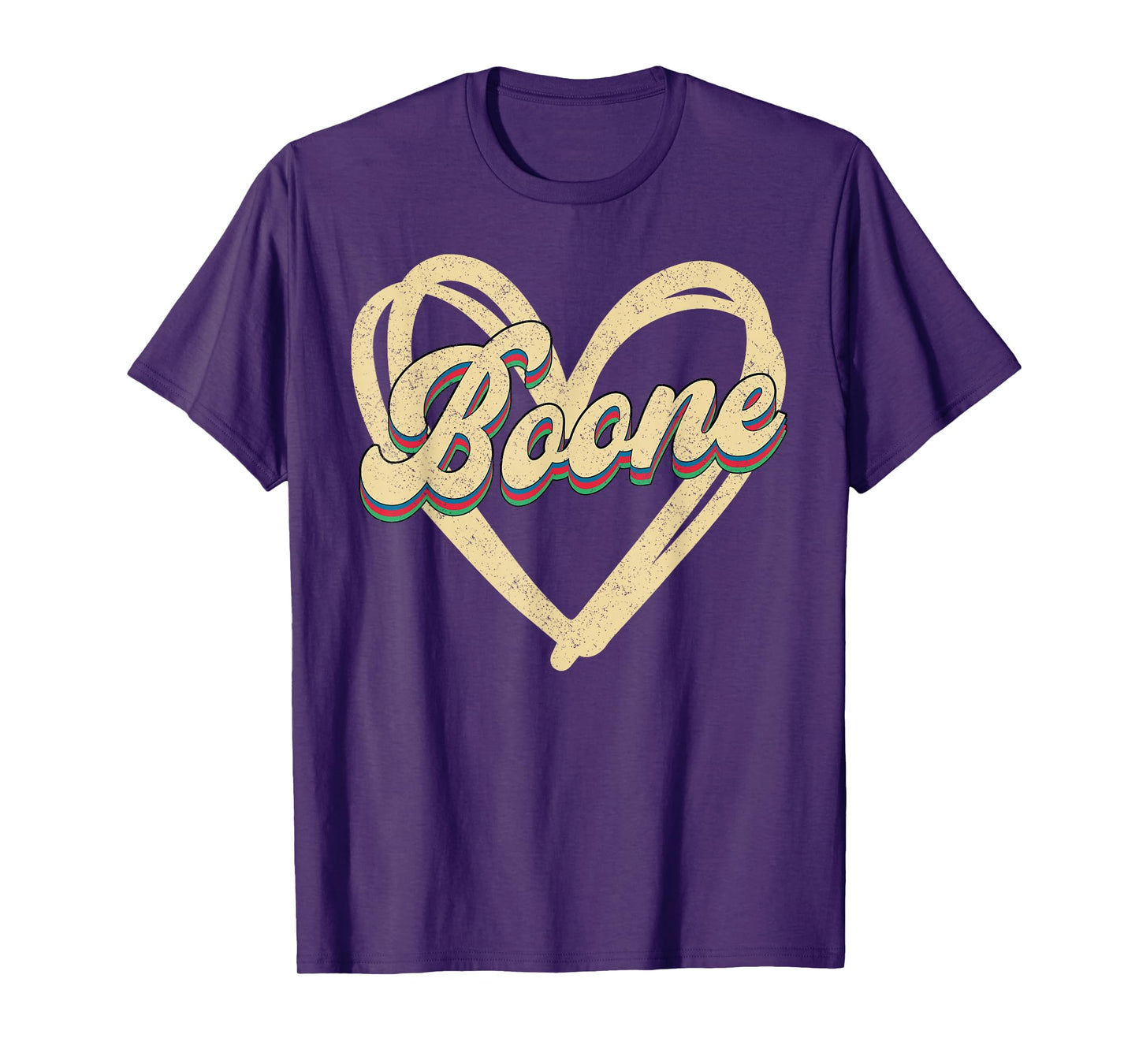 Boone Family Name I Love Boone Personalized Vintage T-Shirt