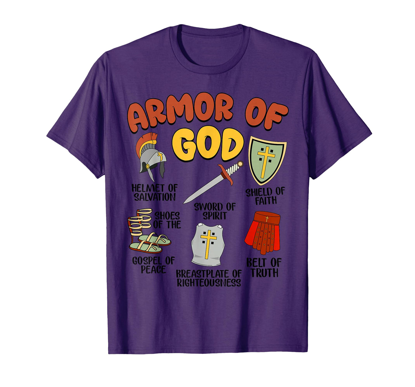 Christian Boys Armor of God Jesus Christ is King T-Shirt