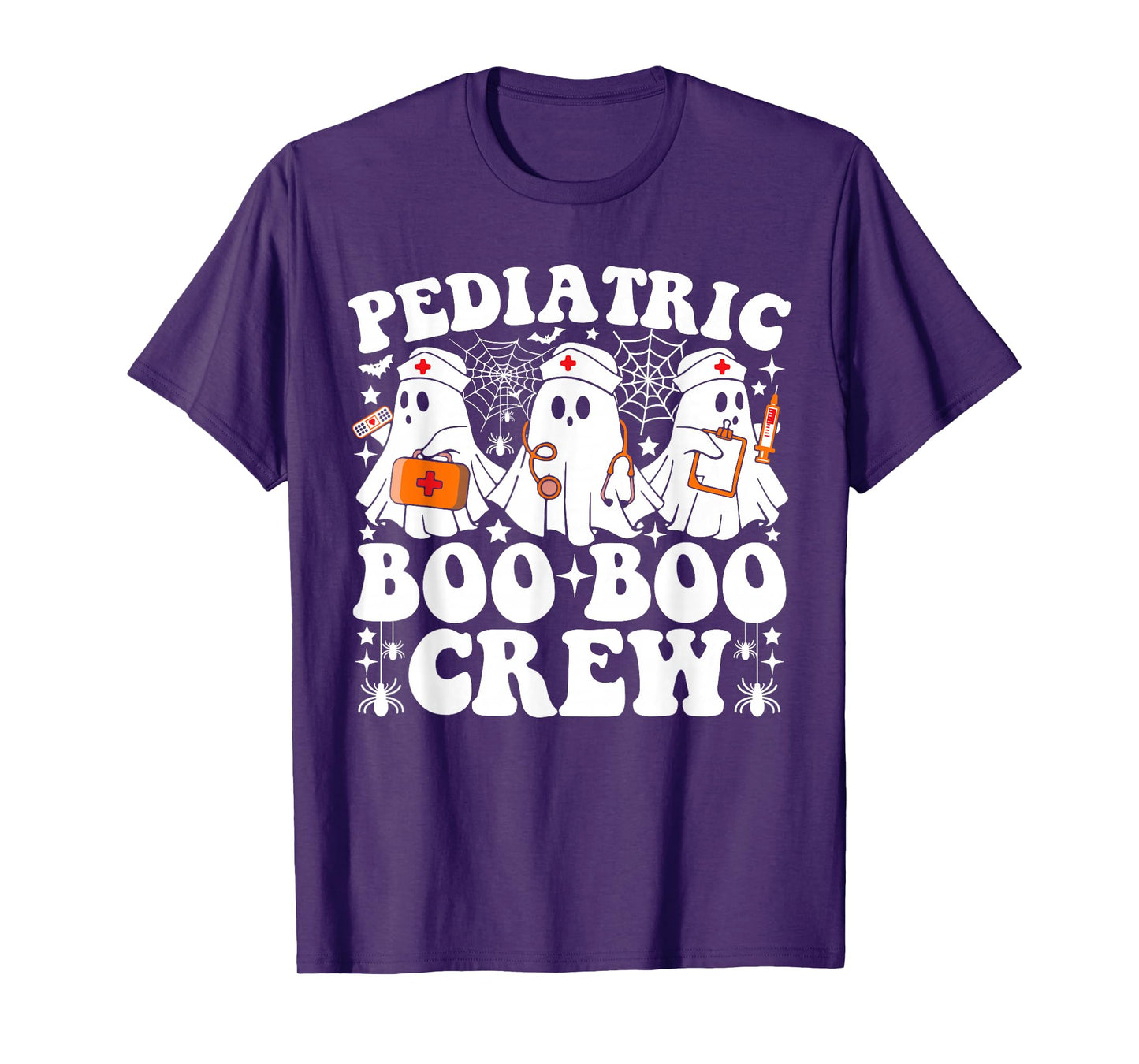 Pediatric Boo Boo Crew Nurse Funny Ghost Halloween Nurse T-Shirt