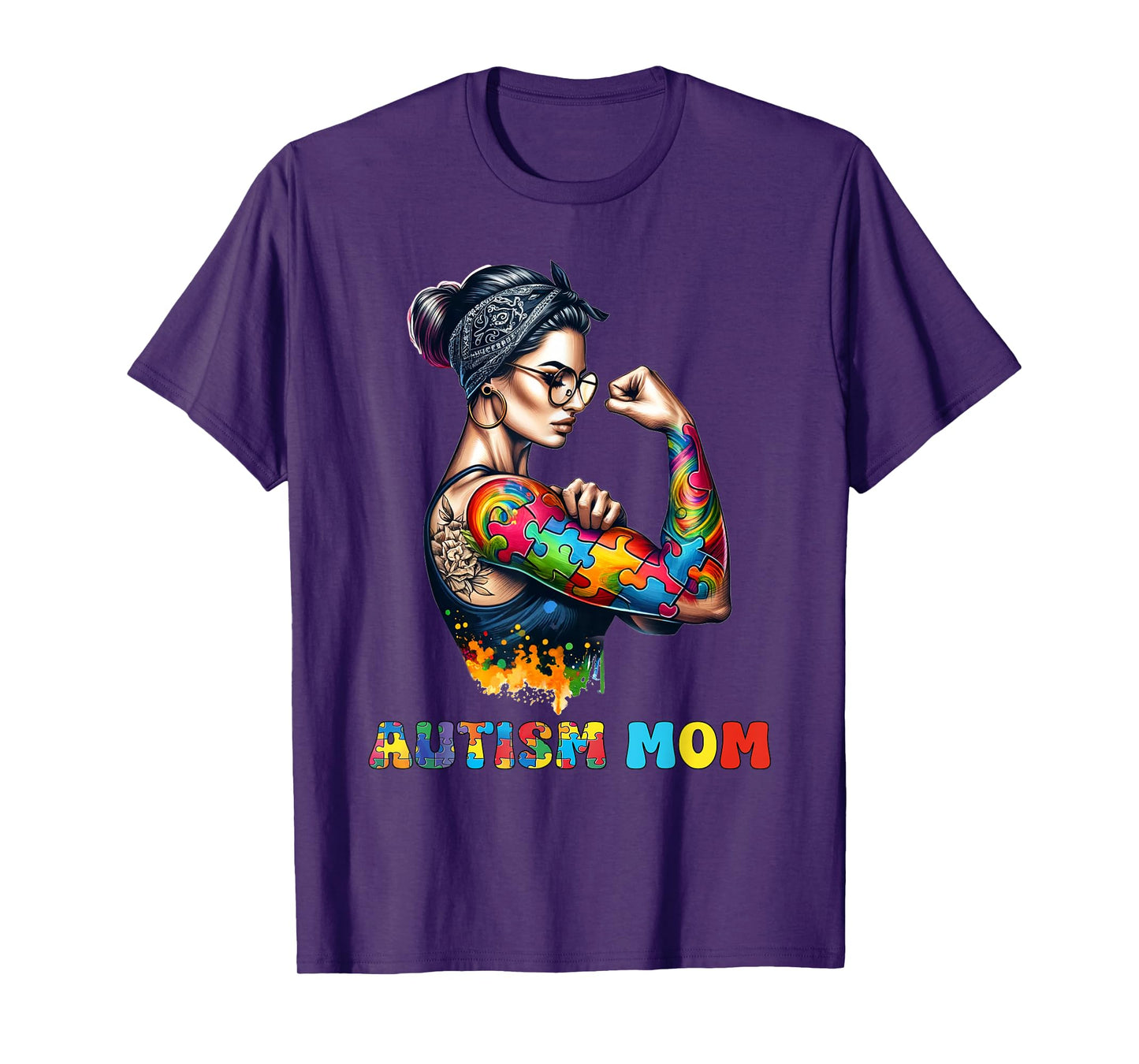 Autism Mom Autism Awareness Strong and Proud Autistic Kids T-Shirt