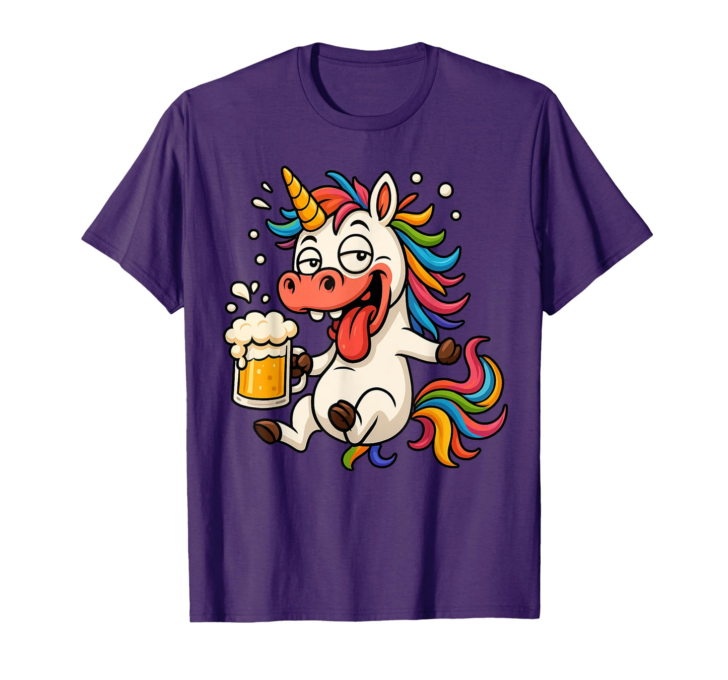 Drunk Unicorn Costume Funny Beer Party Summer Beach Women T-Shirt