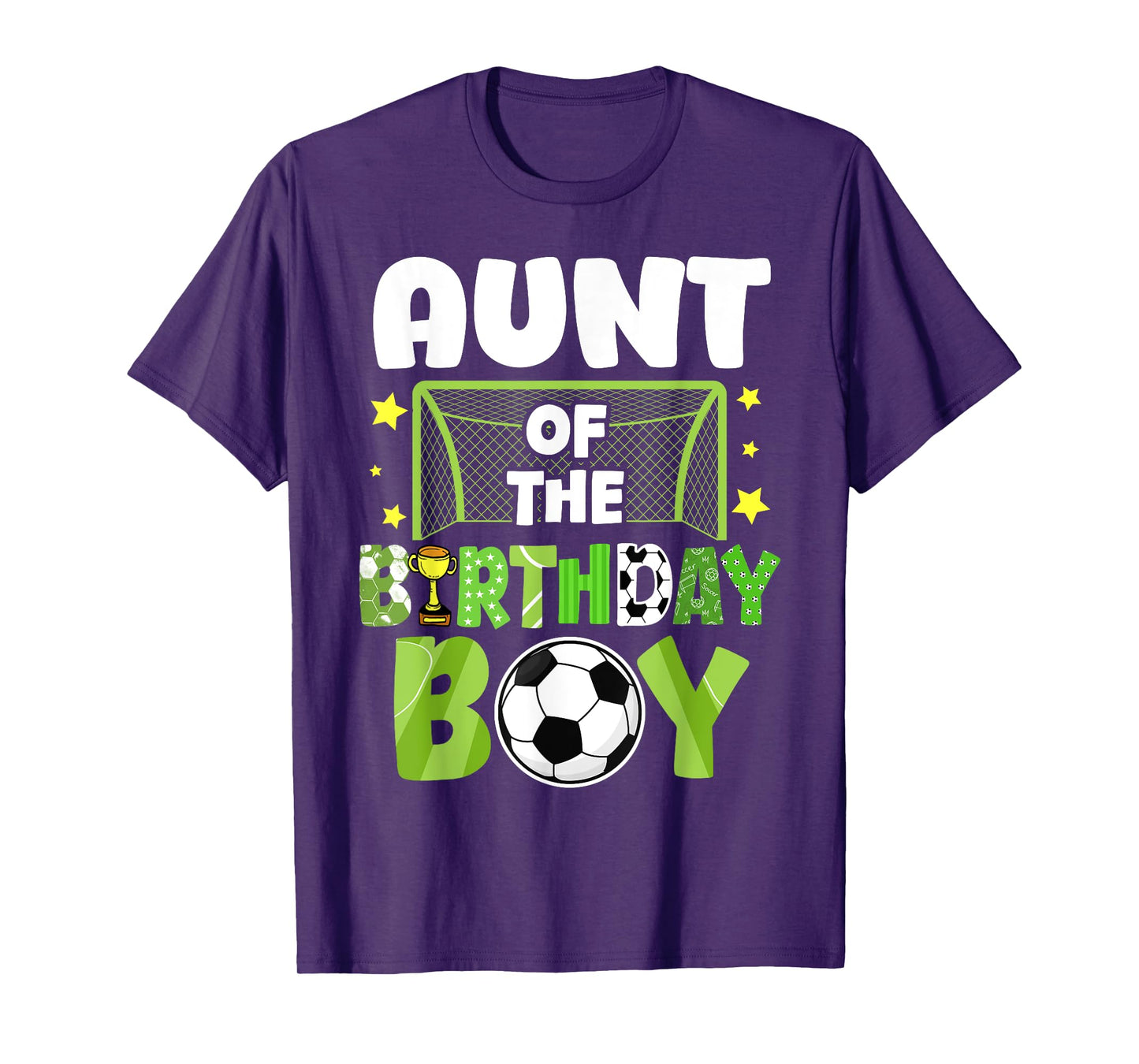Soccer Aunt Birthday Boy Party Soccer Family Matching T-Shirt