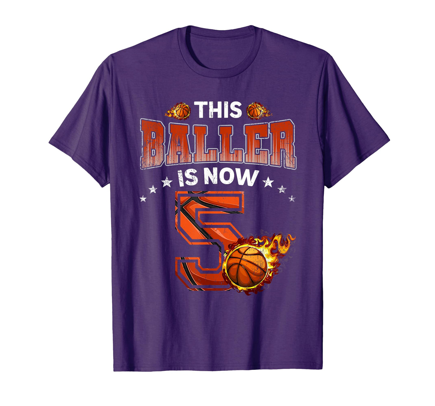 5th Birthday Boys Basketball Player Gifts 5 Years Old Kids T-Shirt