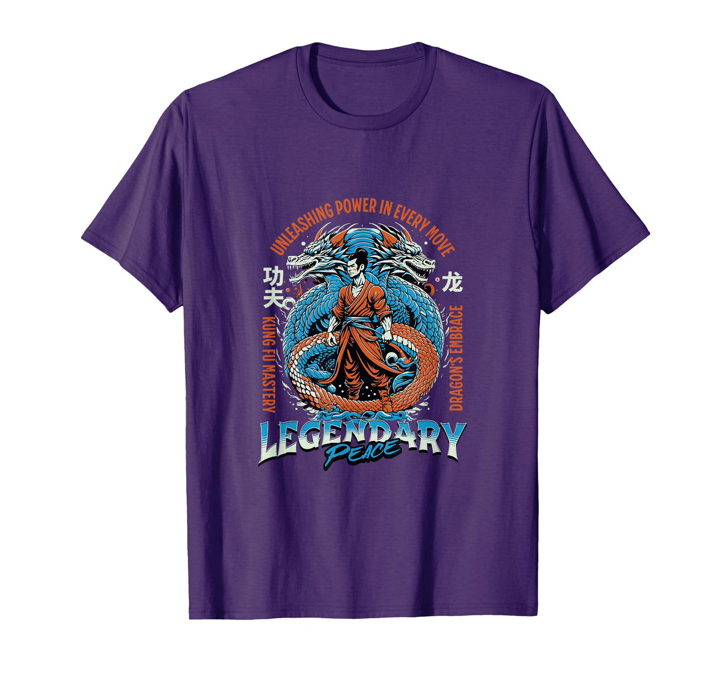Kungfu Karate Chinese Martial Arts Dragon Warrior Positivity T-Shirt