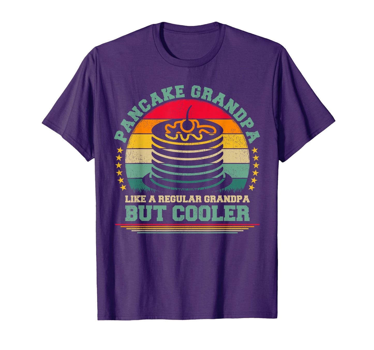 Pancake Lover Funny Vintage Pancake Grandpa Father's Day T-Shirt