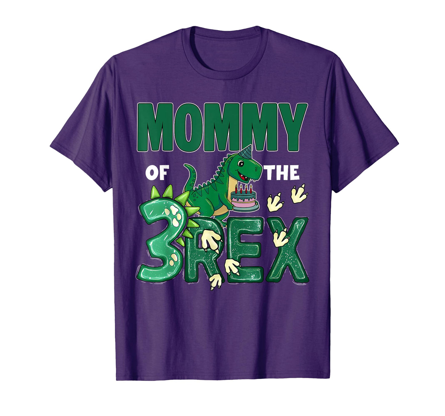Mommy Of The Three Rex Birthday Dinosaur 3 Rex Youth Boy Kid T-Shirt