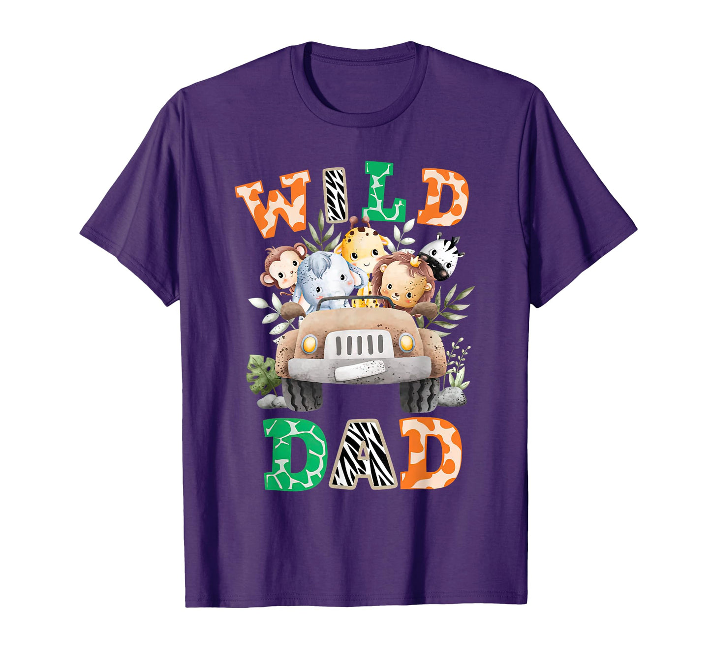 Wild Dad Zoo Born Two be Wild B-day Safari Jungle Animal T-Shirt