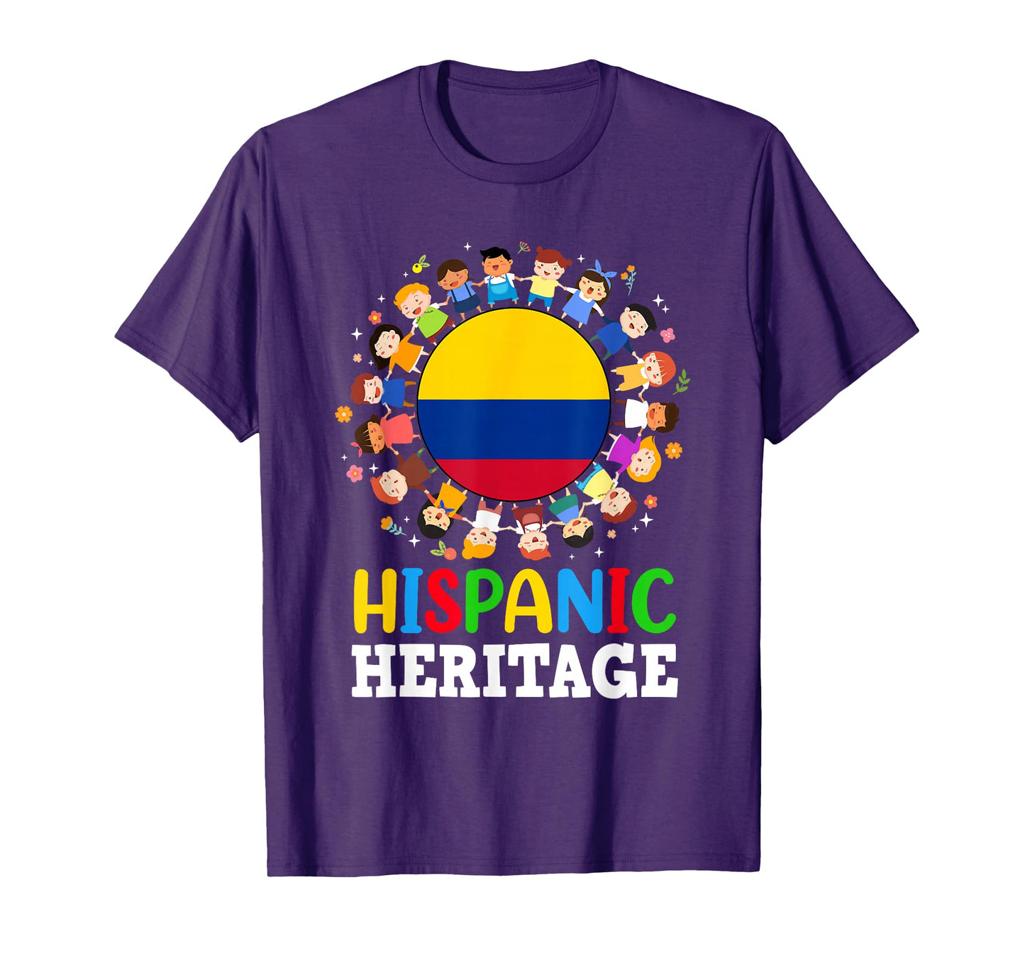 Hispanic Heritage Month Colombia Flag Colombian Kids T-Shirt