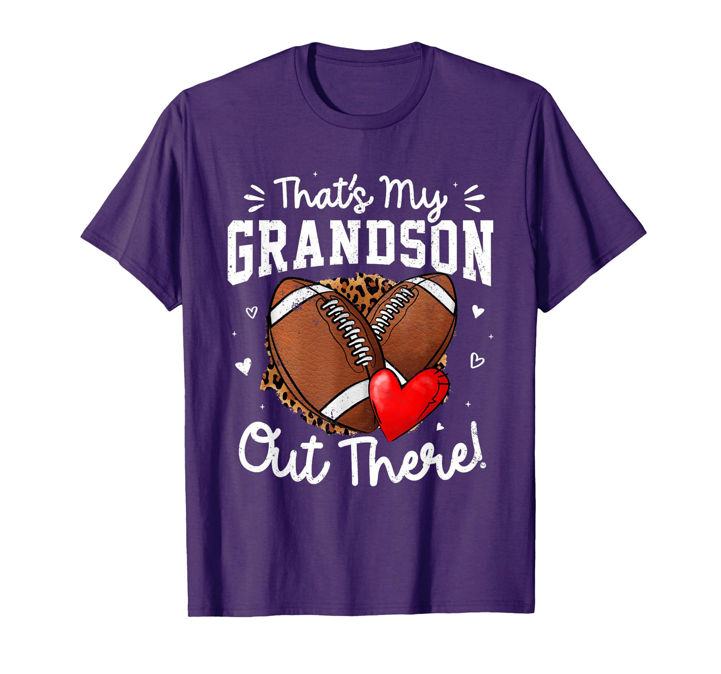 That's My Grandson Out There Funny Football Grandma T-Shirt