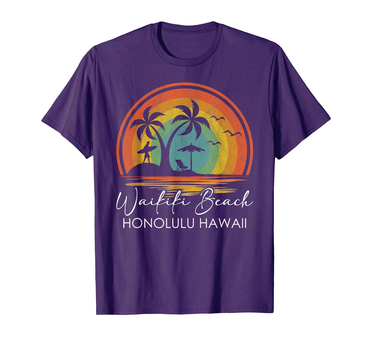 Waikiki Beach Honolulu Hawaii Summer Vacation Tropical T-Shirt