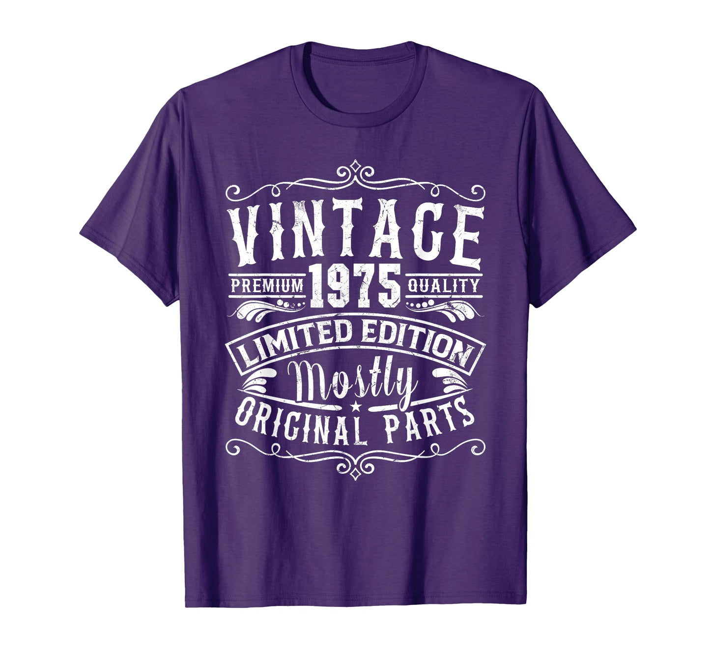Born In 1975 Vintage Mostly Original Parts Funny Birthday T-Shirt