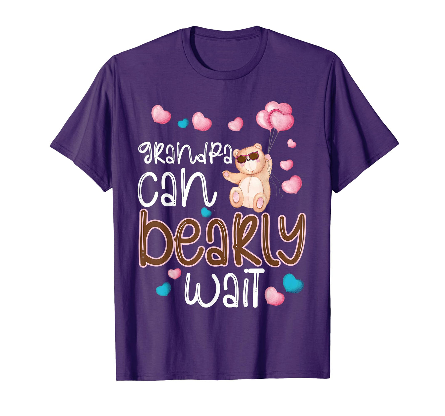 Grandpa Can Bearly Wait Gender neutral baby shower Party T-Shirt