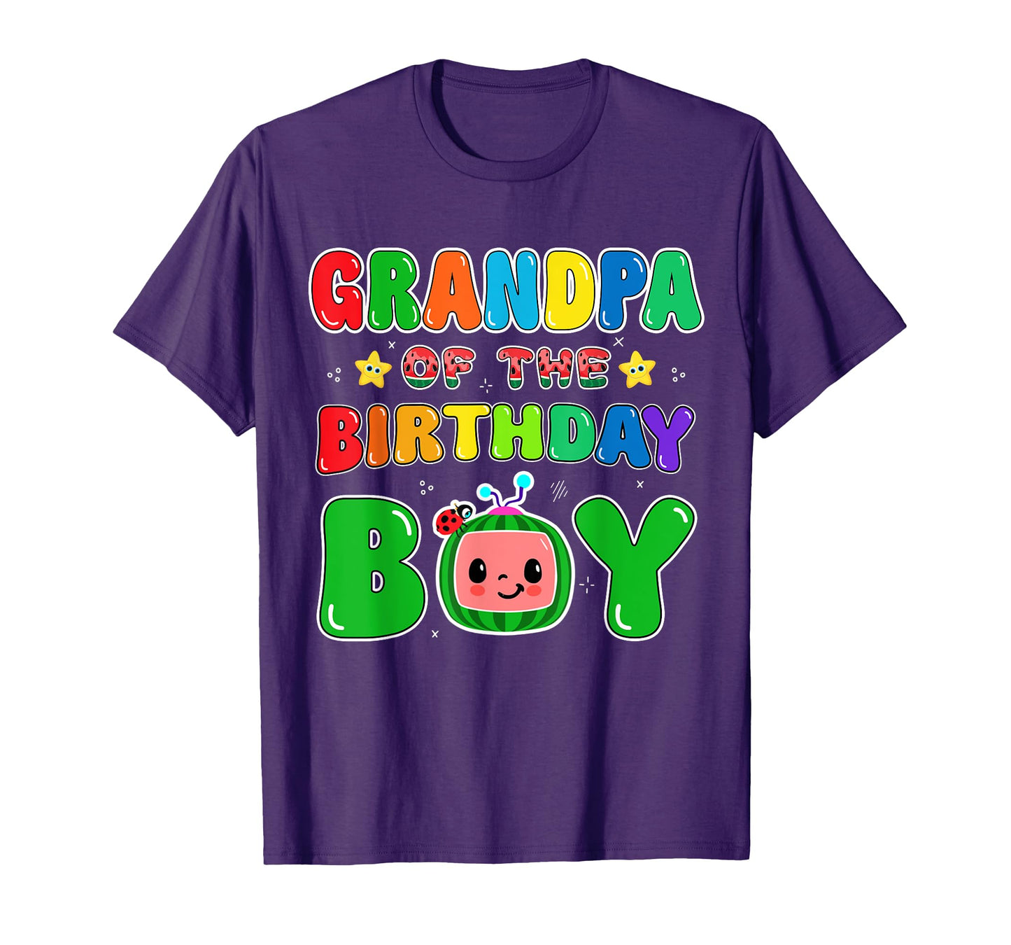 Grandpa of The Birthday Boy Funny Melon Family Matching T-Shirt