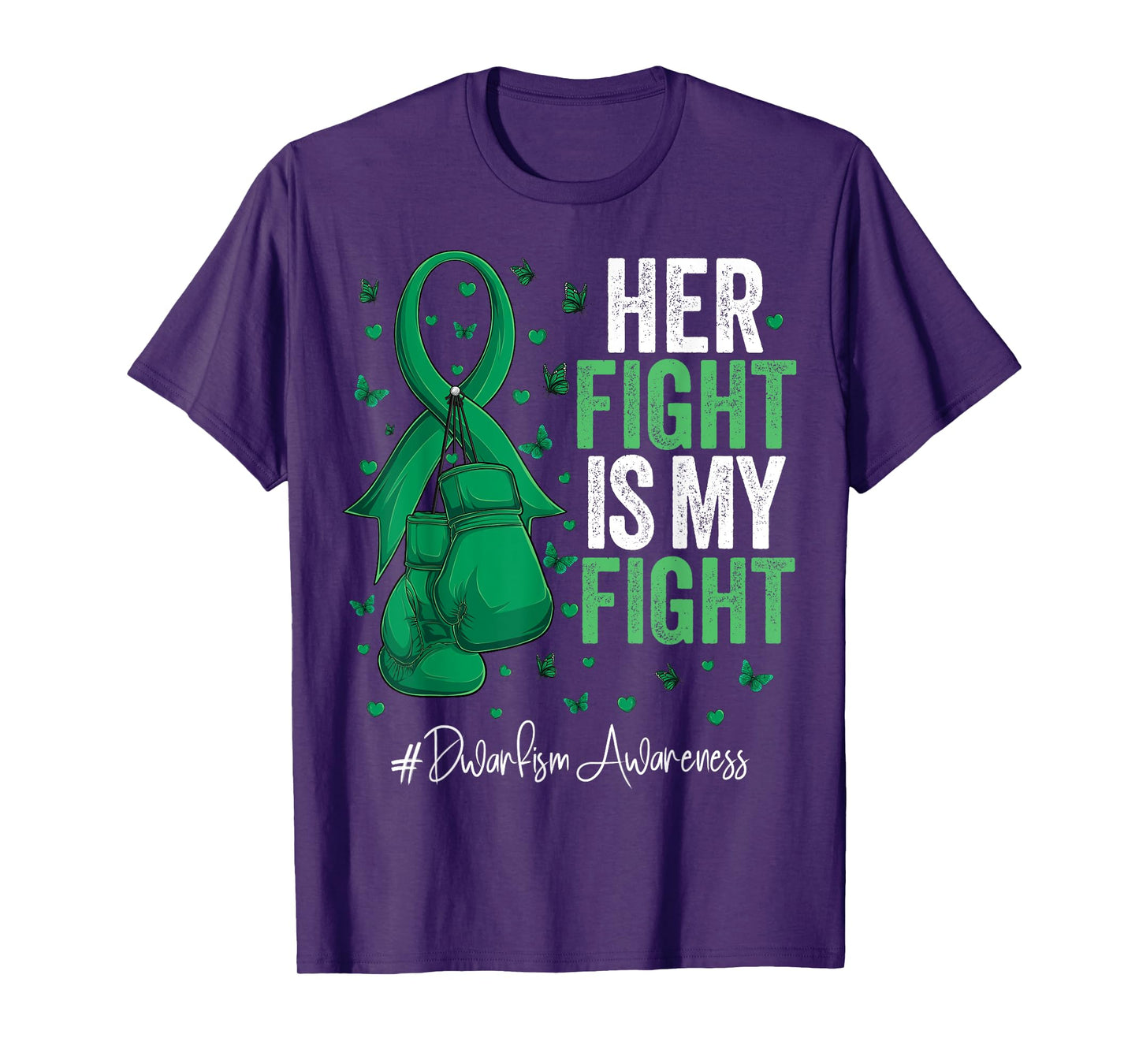 Green Ribbon Survivor Fighter Dwarfism Awareness T-Shirt
