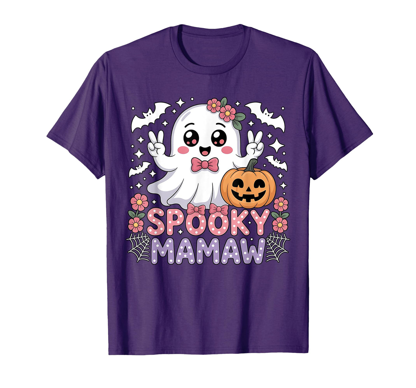 Groovy Spooky Mamaw Women Men Boys Girls Happy Halloween T-Shirt