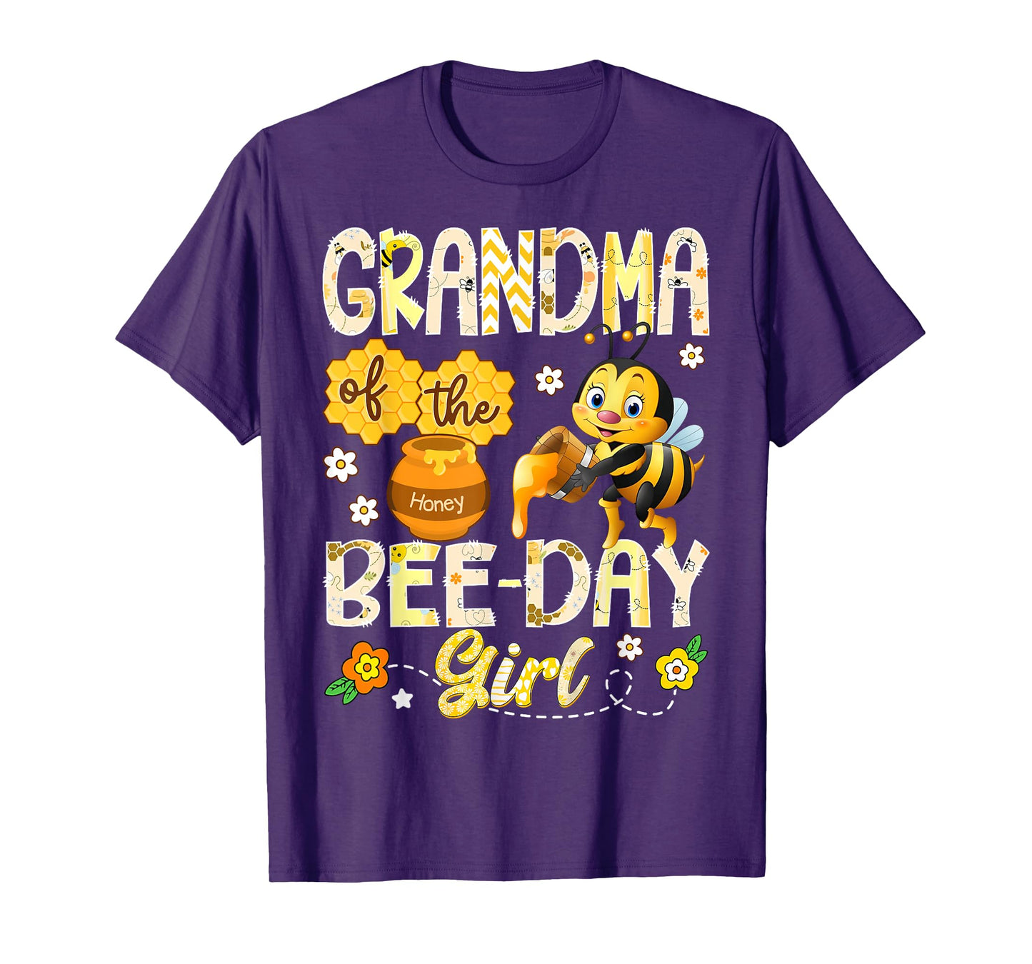 Grandma of The Bee-Day Girl Funny Bee Birthday Girl T-Shirt
