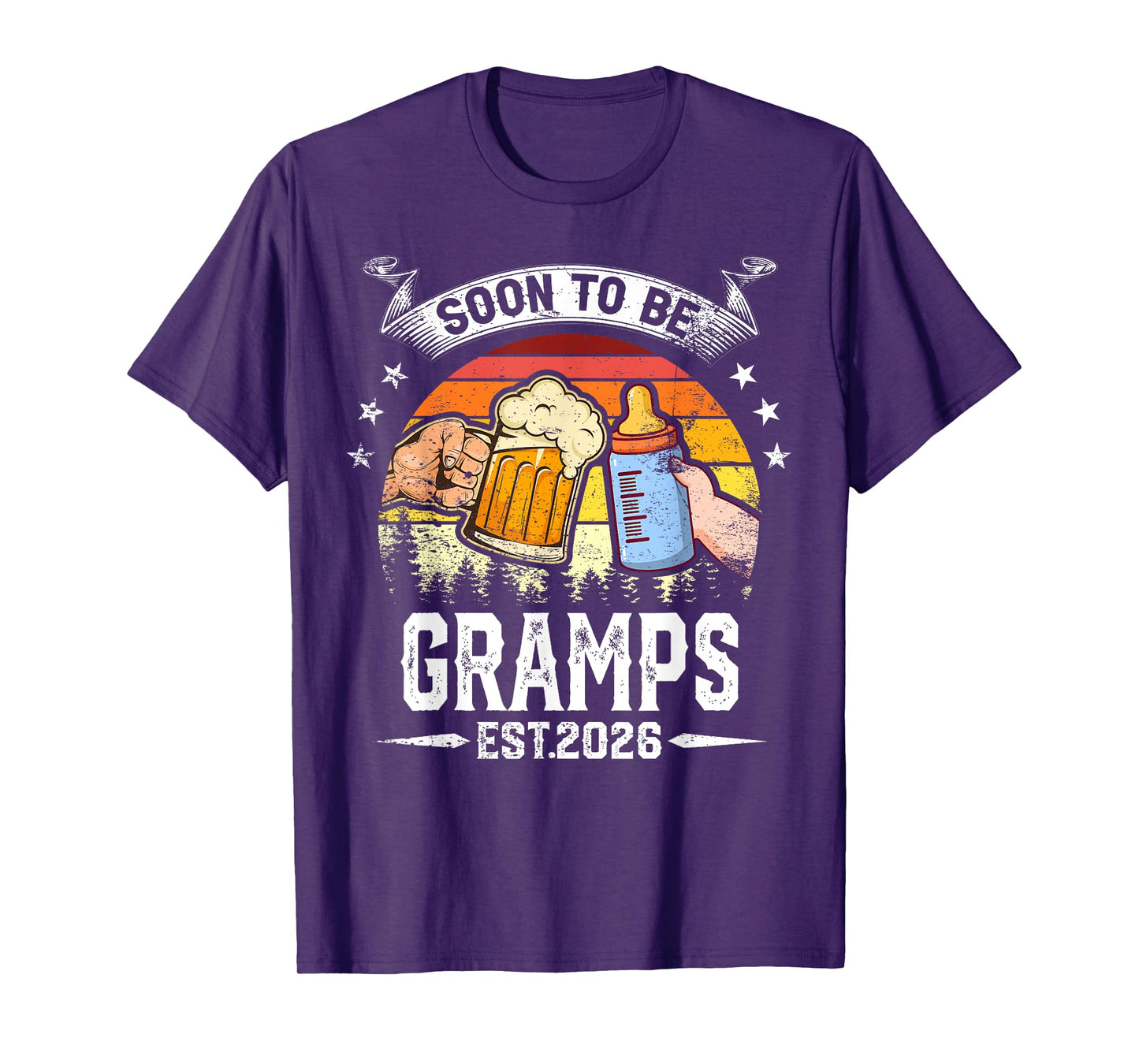 Soon To Be Gramps Funny Pregnancy Announcement Dad 2026 T-Shirt
