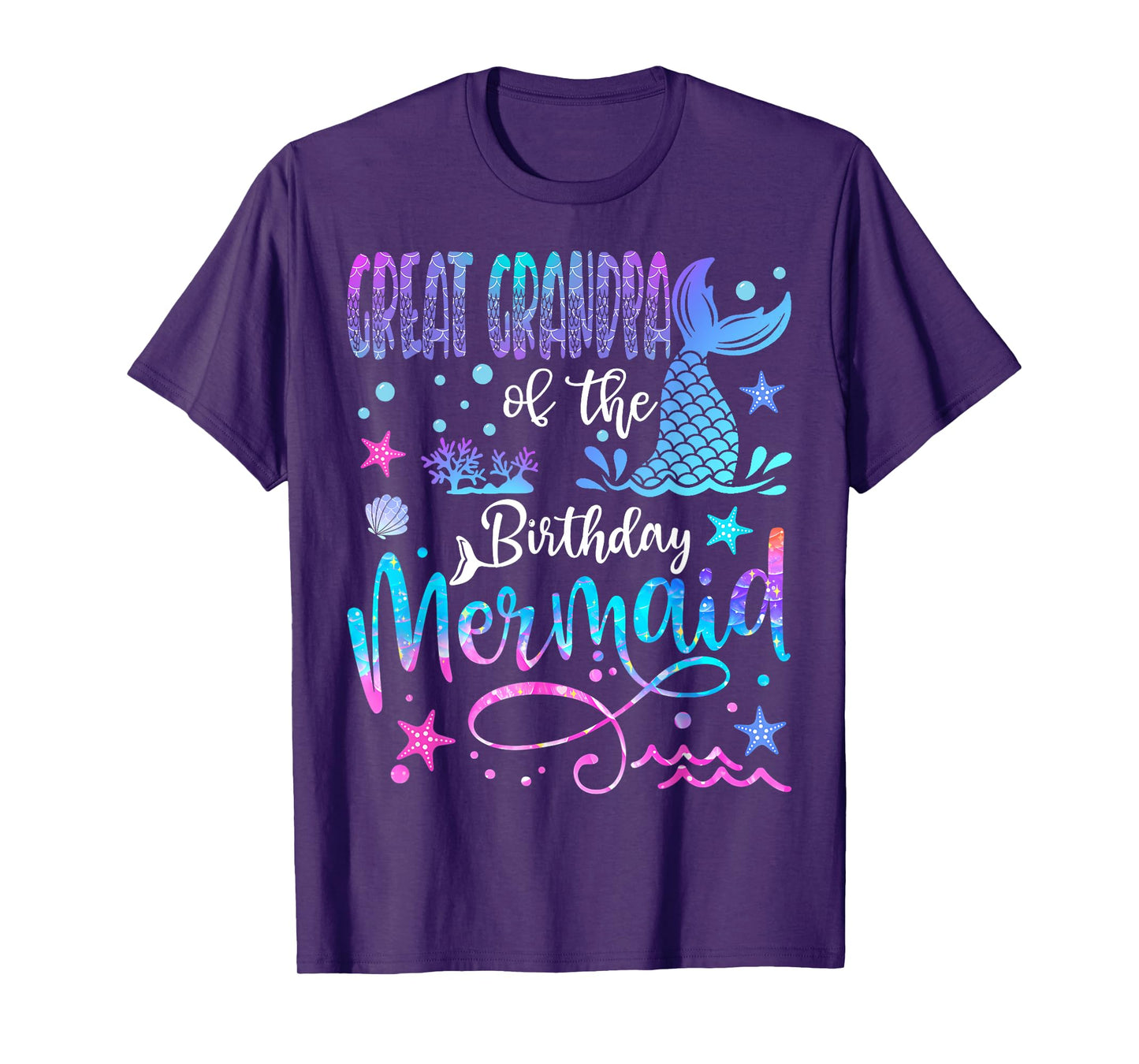 Great Grandpa of The Birthday Mermaid Matching Birthday Girl T-Shirt
