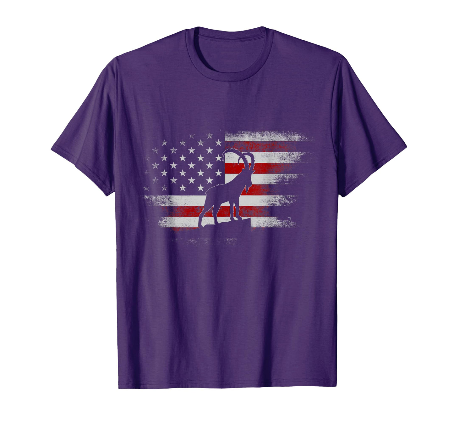 Ibex Animal 4th Of July USA Flag America Vintage Patriotic T-Shirt for Women Kids Men