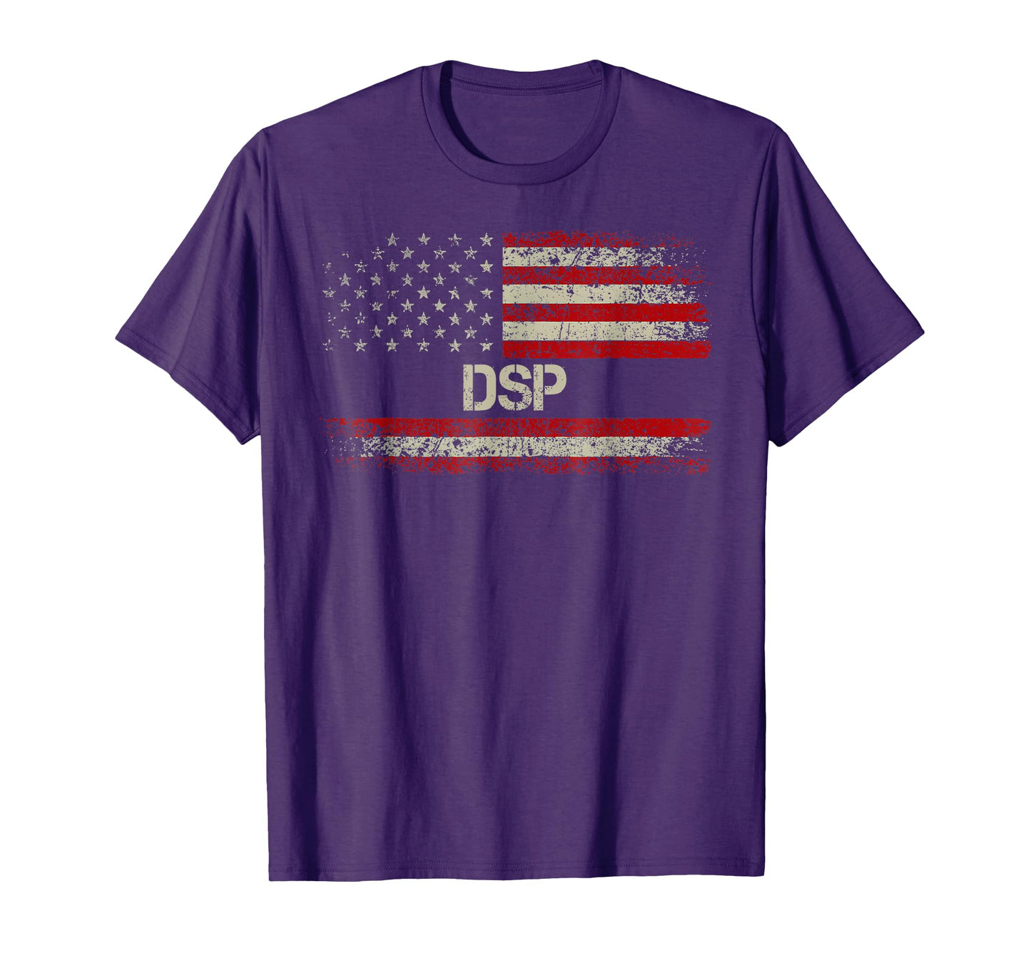 DSP - Vintage American Flag US Patriotic DSP T-Shirt for Women Men