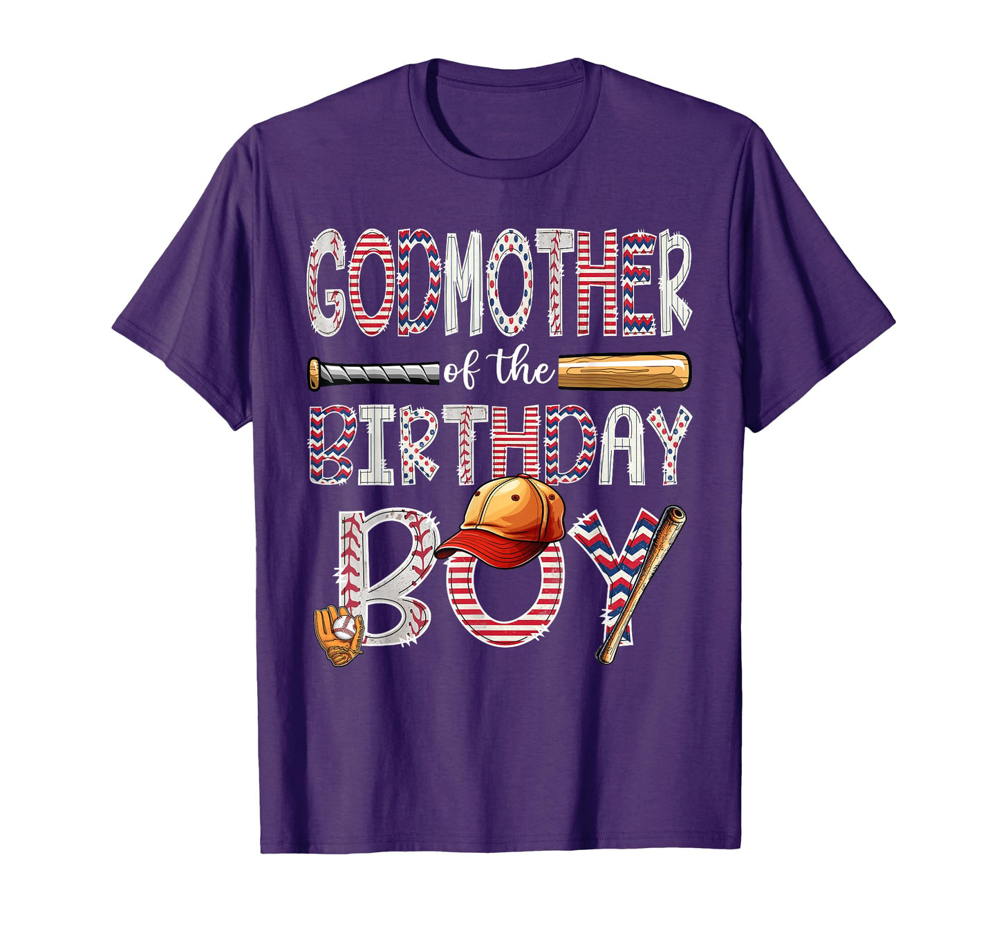GodMother Of The Birthday Boy Baseball Player Birthday T-Shirt