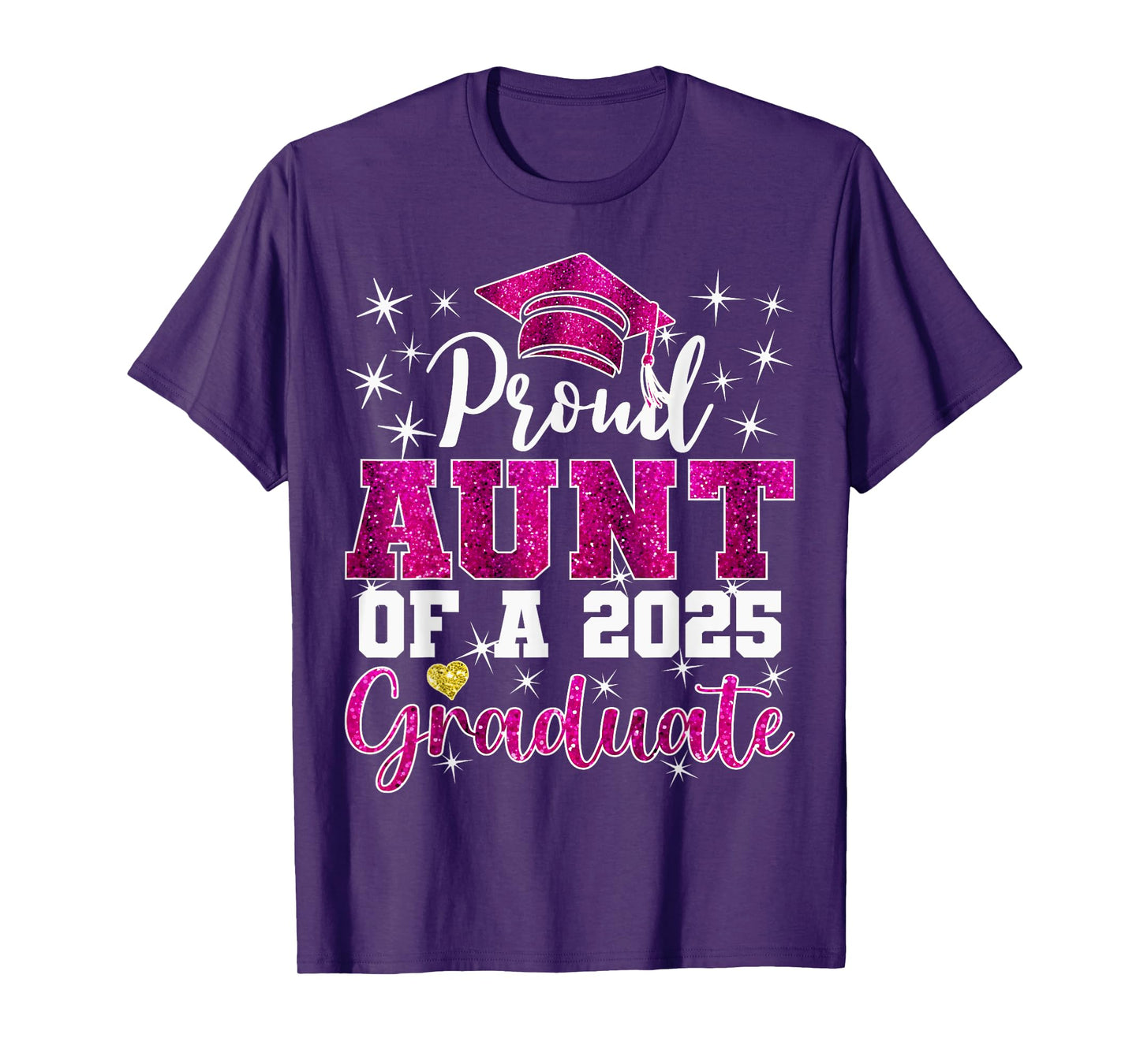 Super Proud Aunt of 2025 Graduate Senior Graduation Family T-Shirt