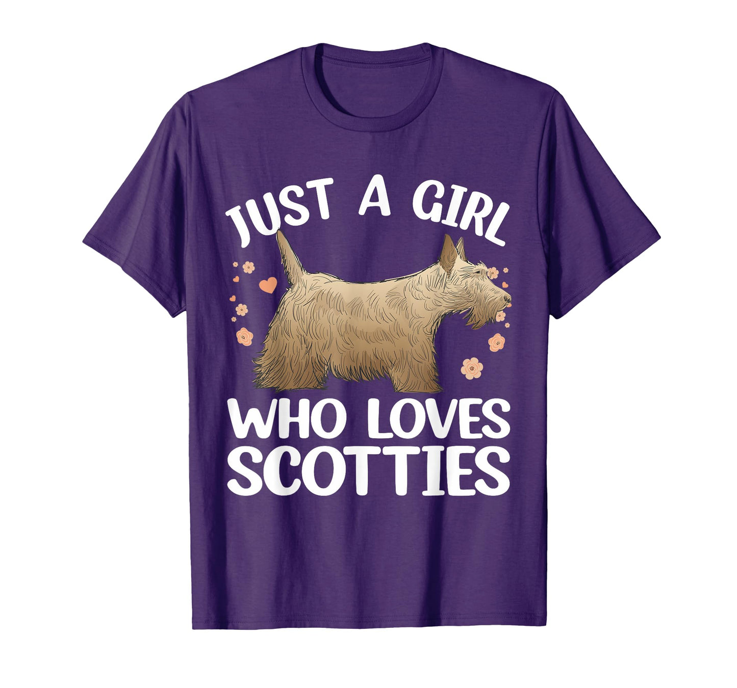 Funny Scottish Terrier Art For Girls Women Scottie Dog Lover T-Shirt