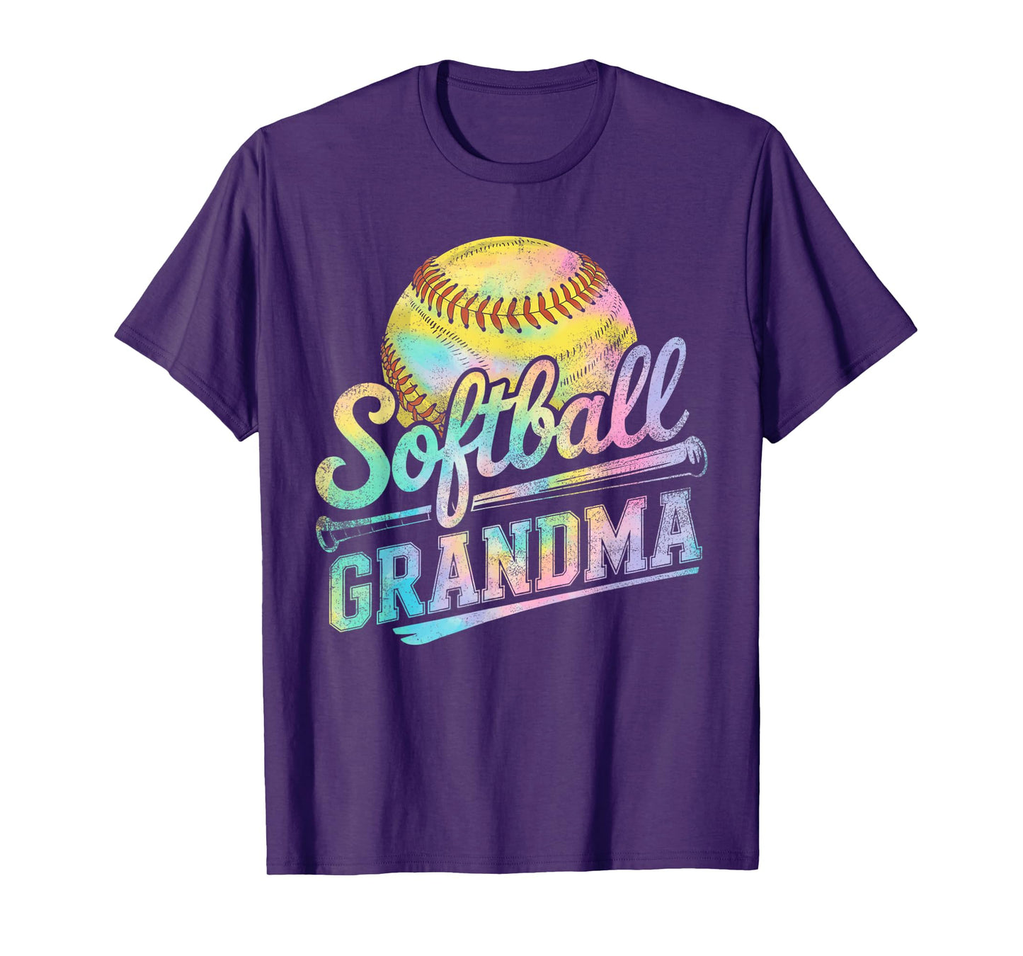 Softball Grandma Tie Dye Softball Lovers Mothers Day Mama T-Shirt