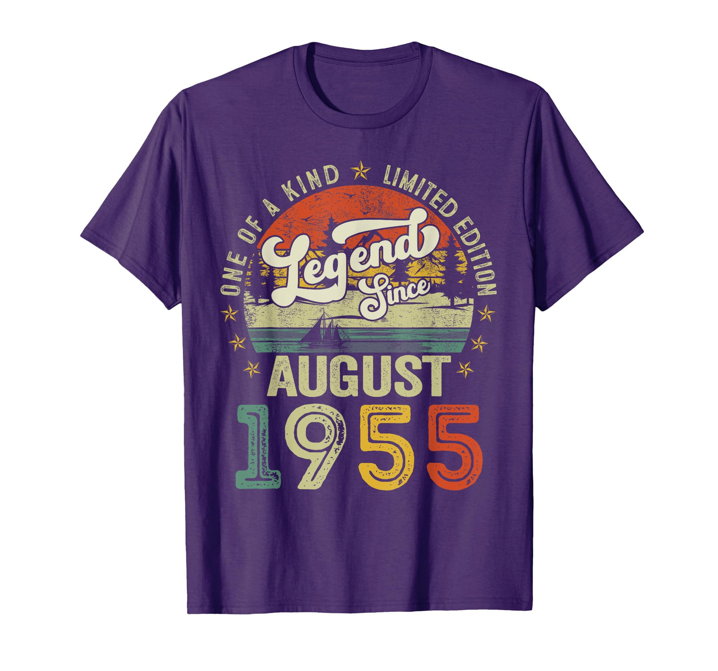 70 Years Old Legend since August 1955 70th Birthday Men Dad T-Shirt