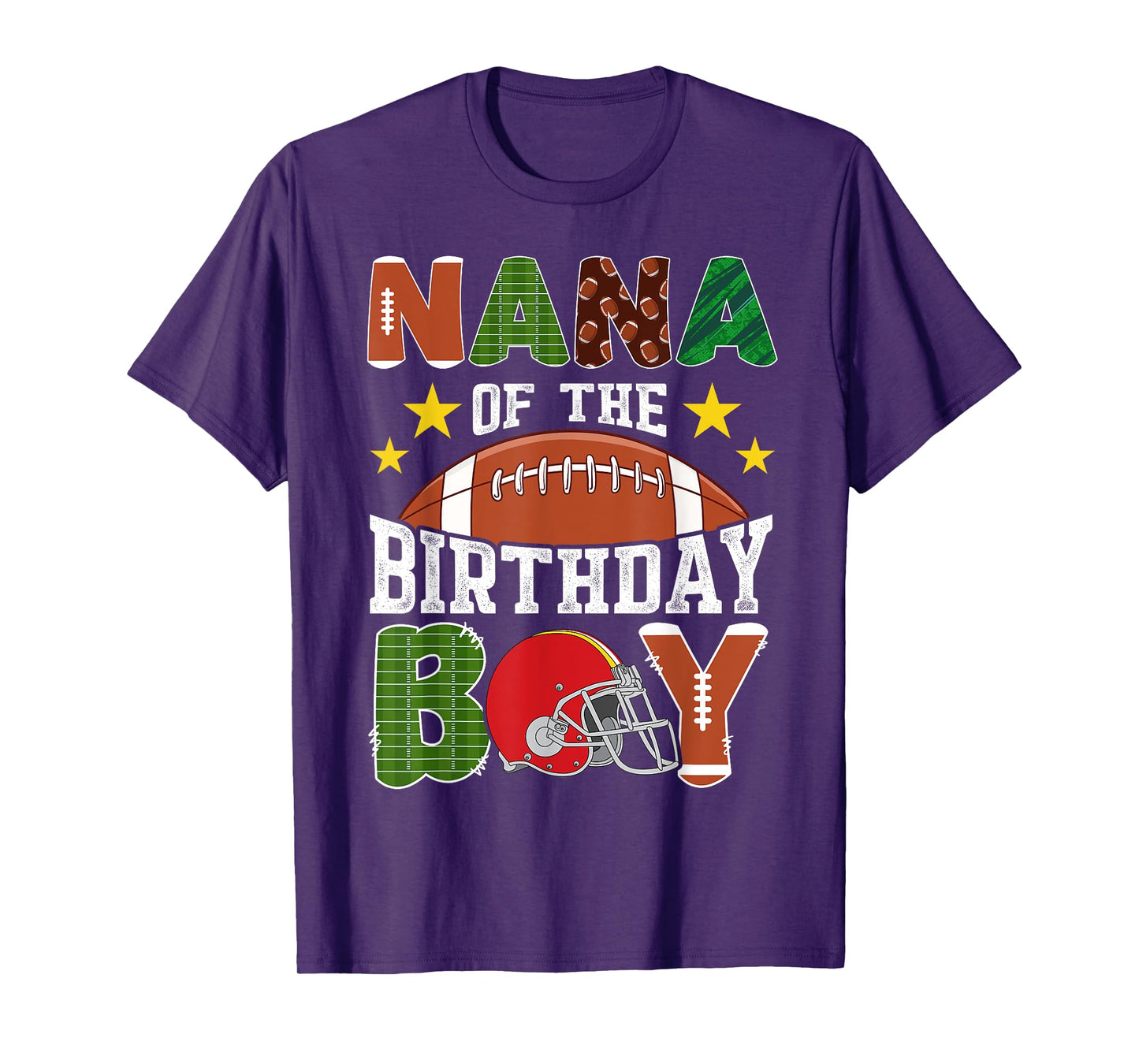 Football Nana Of The Birthday Boy Family Matching T-Shirt