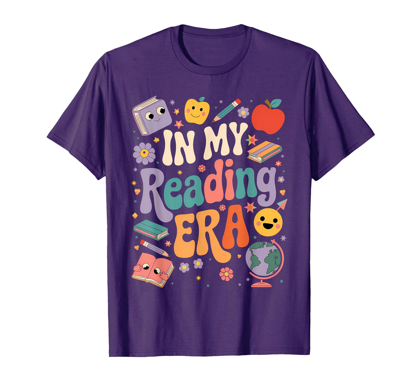 In My Reading Era Books Lovers Men Women Kids T-Shirt