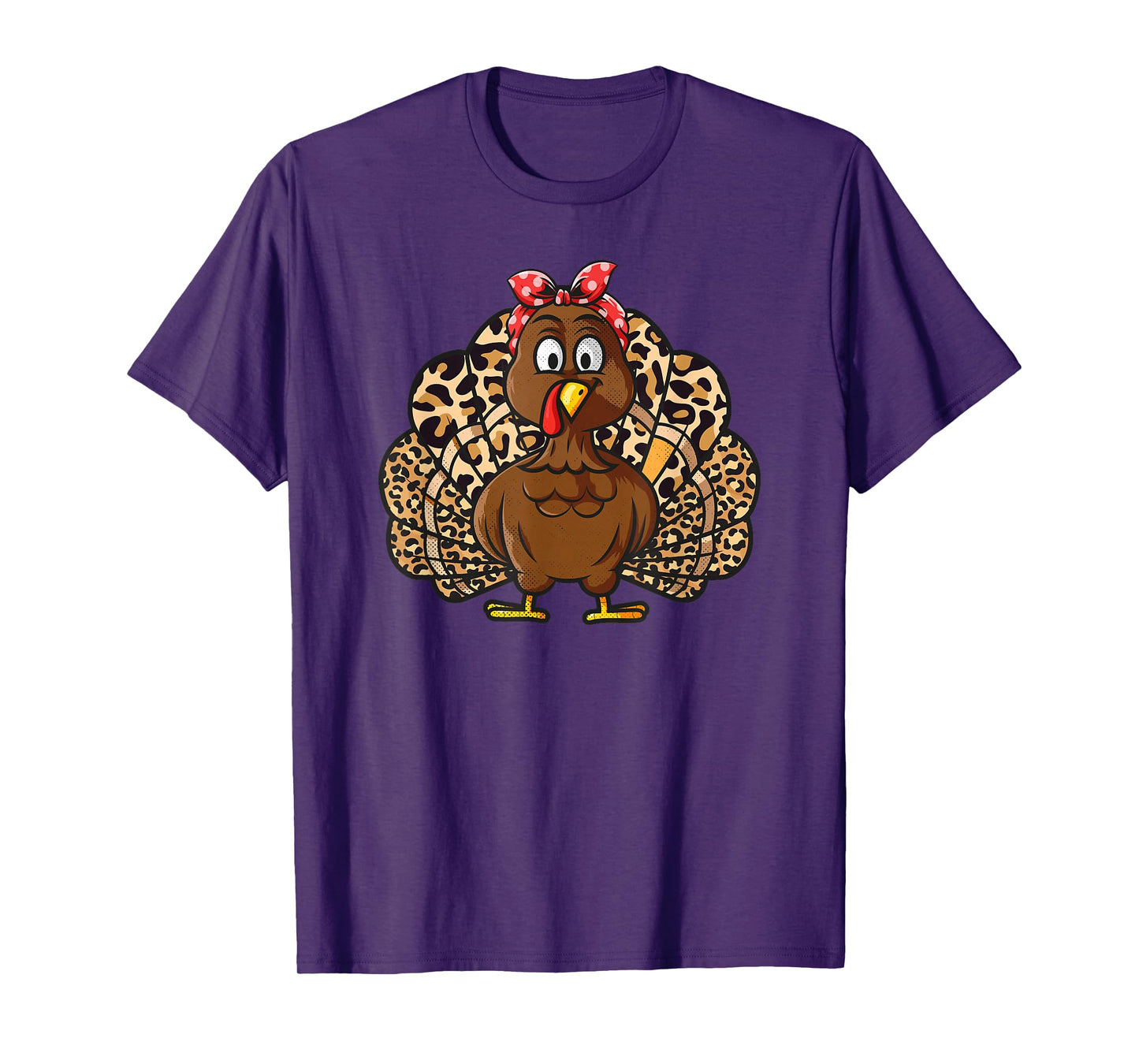 Thanksgiving Leopard Turkey Women Girl Autumn Fall season T-Shirt